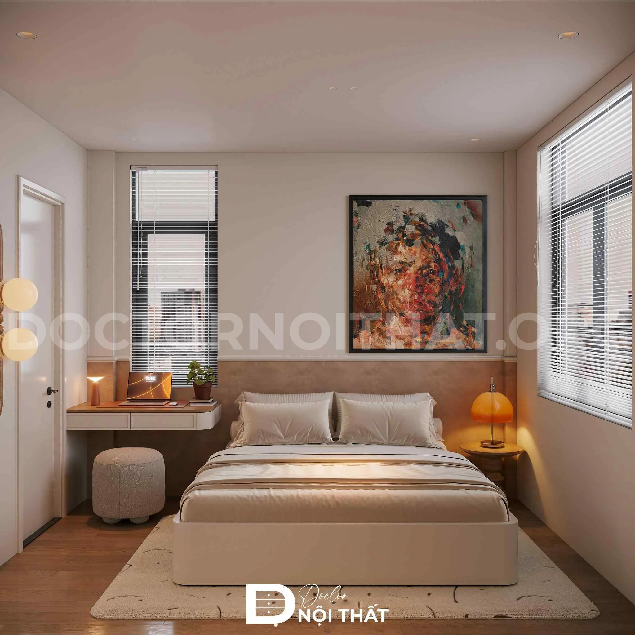 Dự án thiết kế nội thất căn hộ 3 phòng ngủ 90m2 phong cách Bắc Âu - Ảnh 3