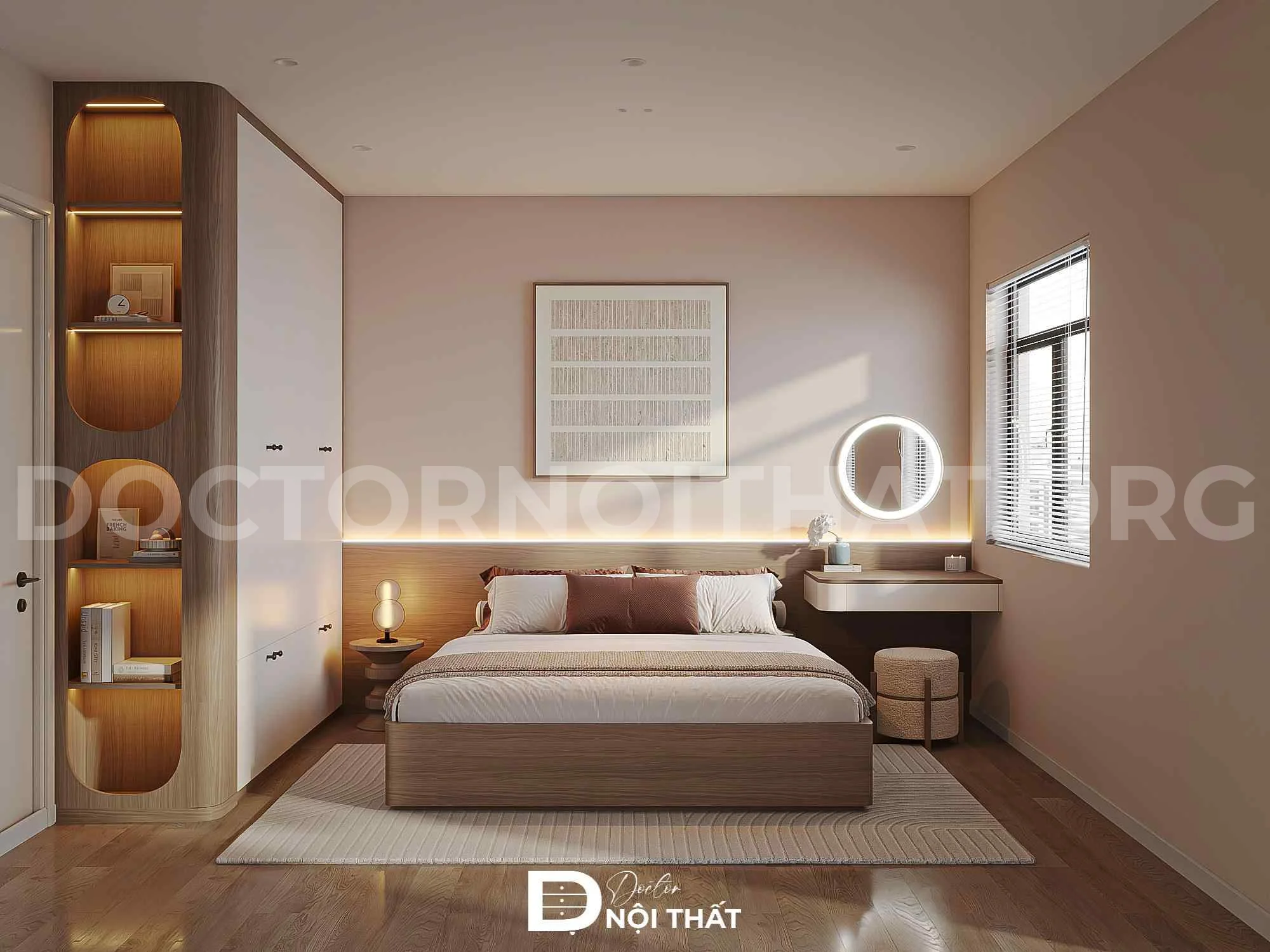 Dự án thiết kế nội thất căn hộ 3 phòng ngủ 90m2 phong cách Bắc Âu - Ảnh 5