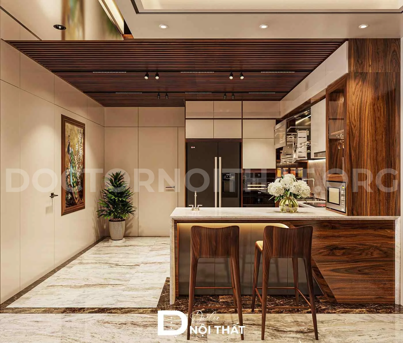 Dự án thiết kế biệt thự thông tầng nội thất gỗ tự nhiên – anh Sơn - Ảnh 4