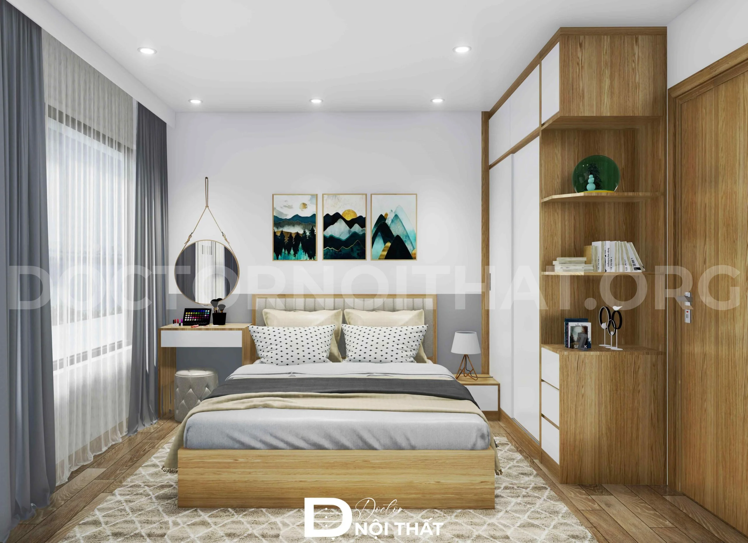 Dự án thiết kế chung cư 54m2 Vin Ocean Park – anh Thắng - Ảnh 2
