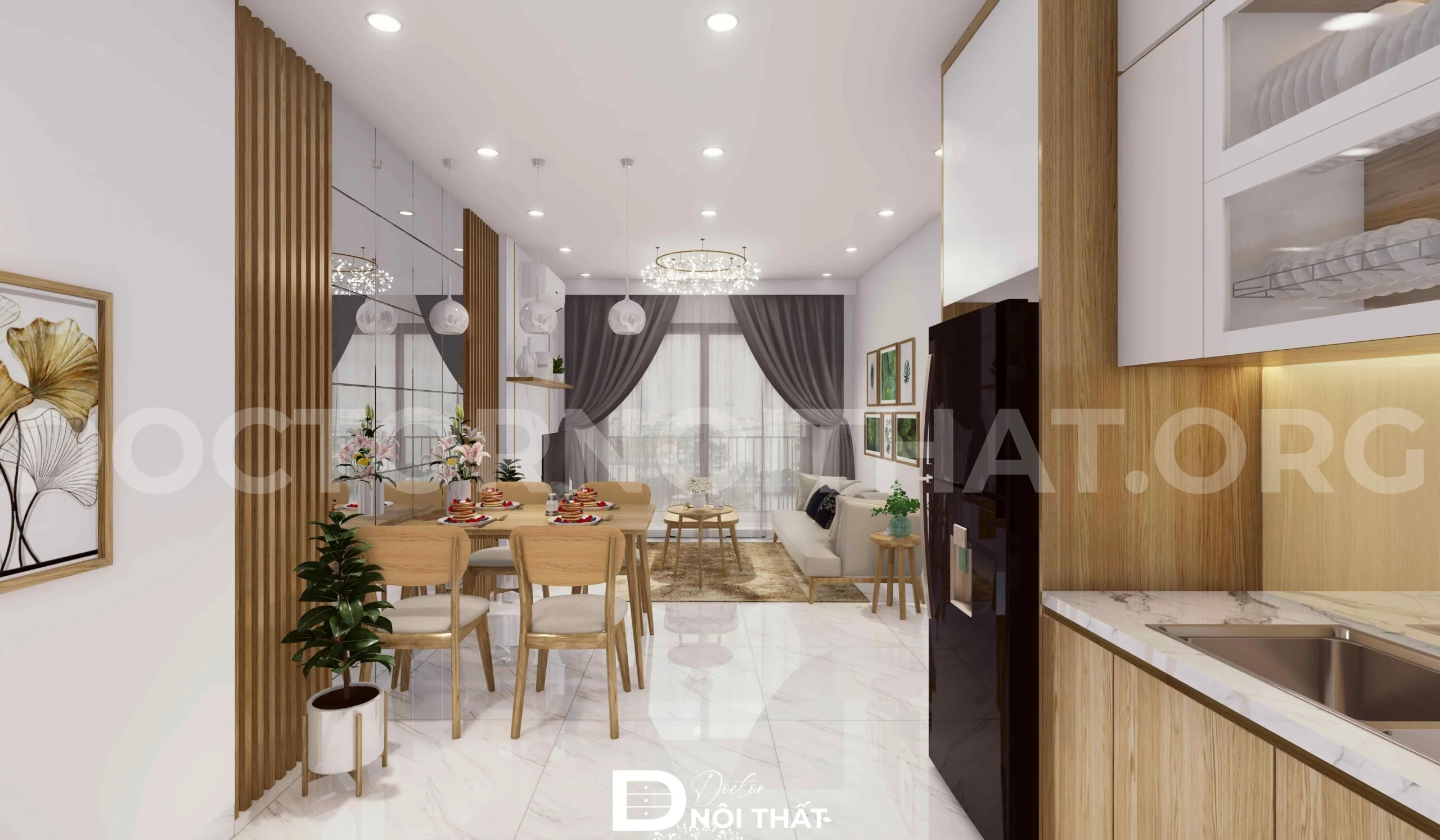 Dự án thiết kế chung cư 54m2 Vin Ocean Park – anh Thắng - Ảnh 3