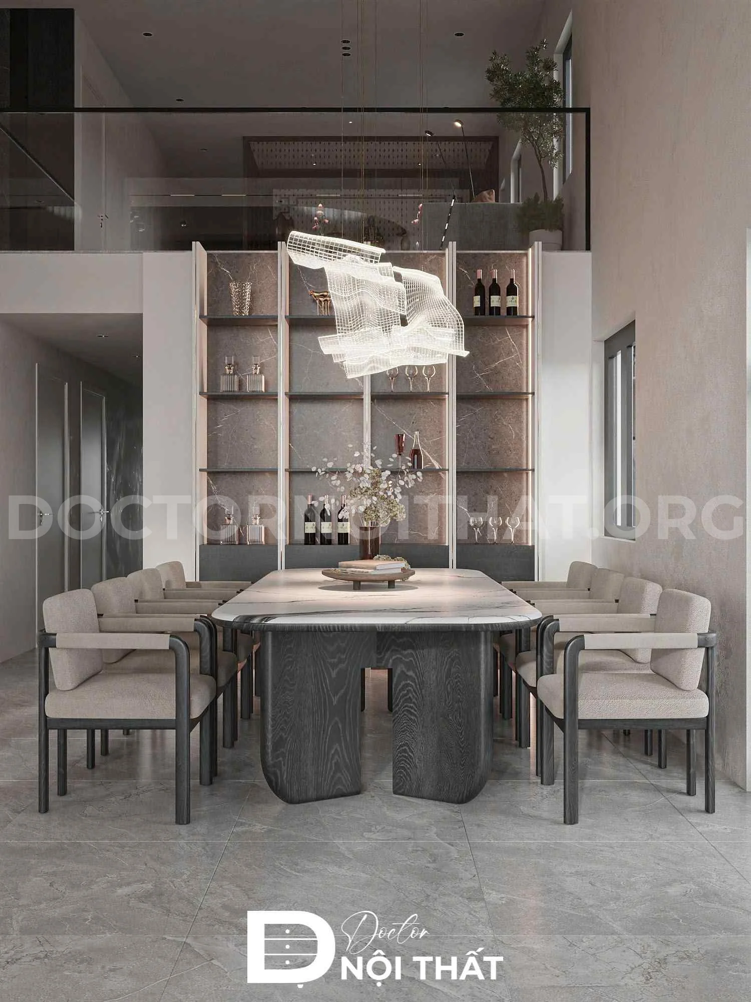 Dự án thiết kế nội thất biệt thự 270m2 hiện đại tại Hà Nội - Ảnh 2
