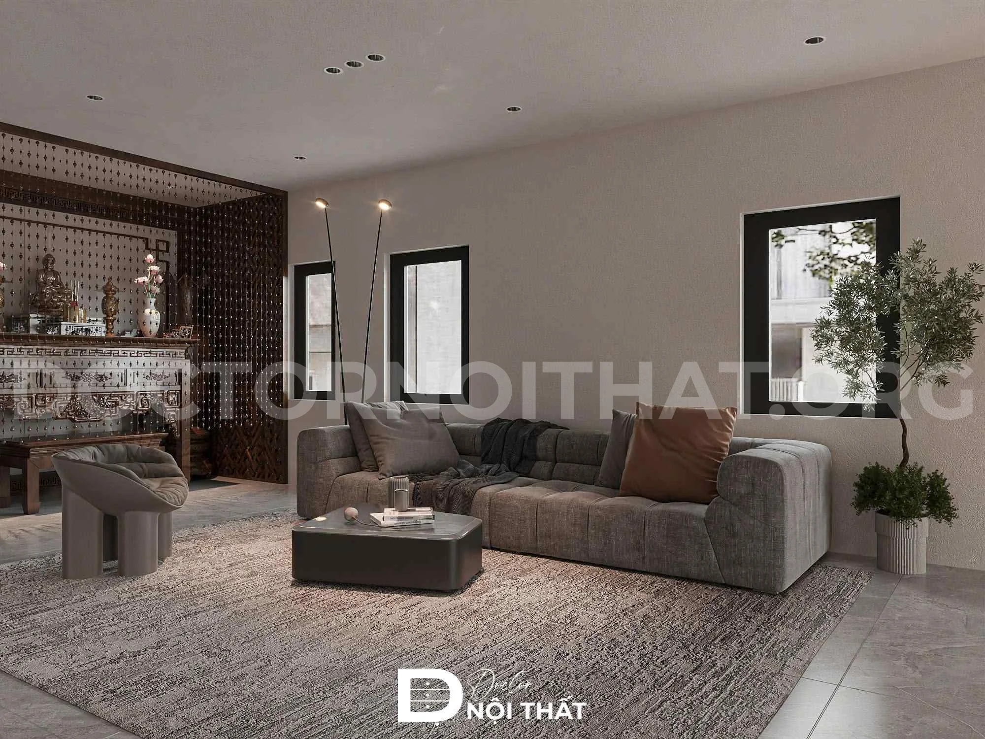 Dự án thiết kế nội thất biệt thự 270m2 hiện đại tại Hà Nội - Ảnh 7