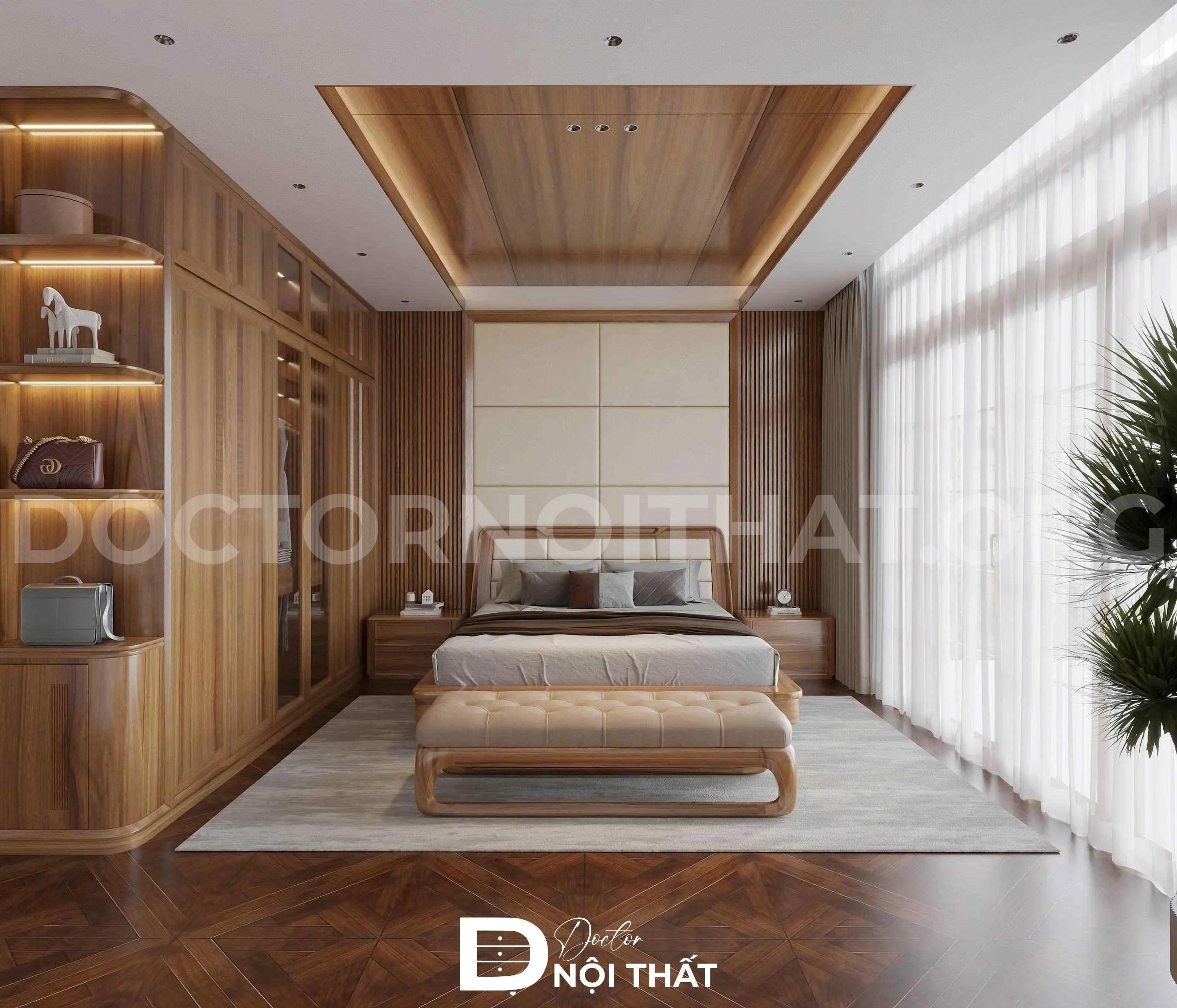 Dự án thiết kế nội thất biệt thự hiện đại gỗ tự nhiên tại Hưng Yên - Ảnh 6