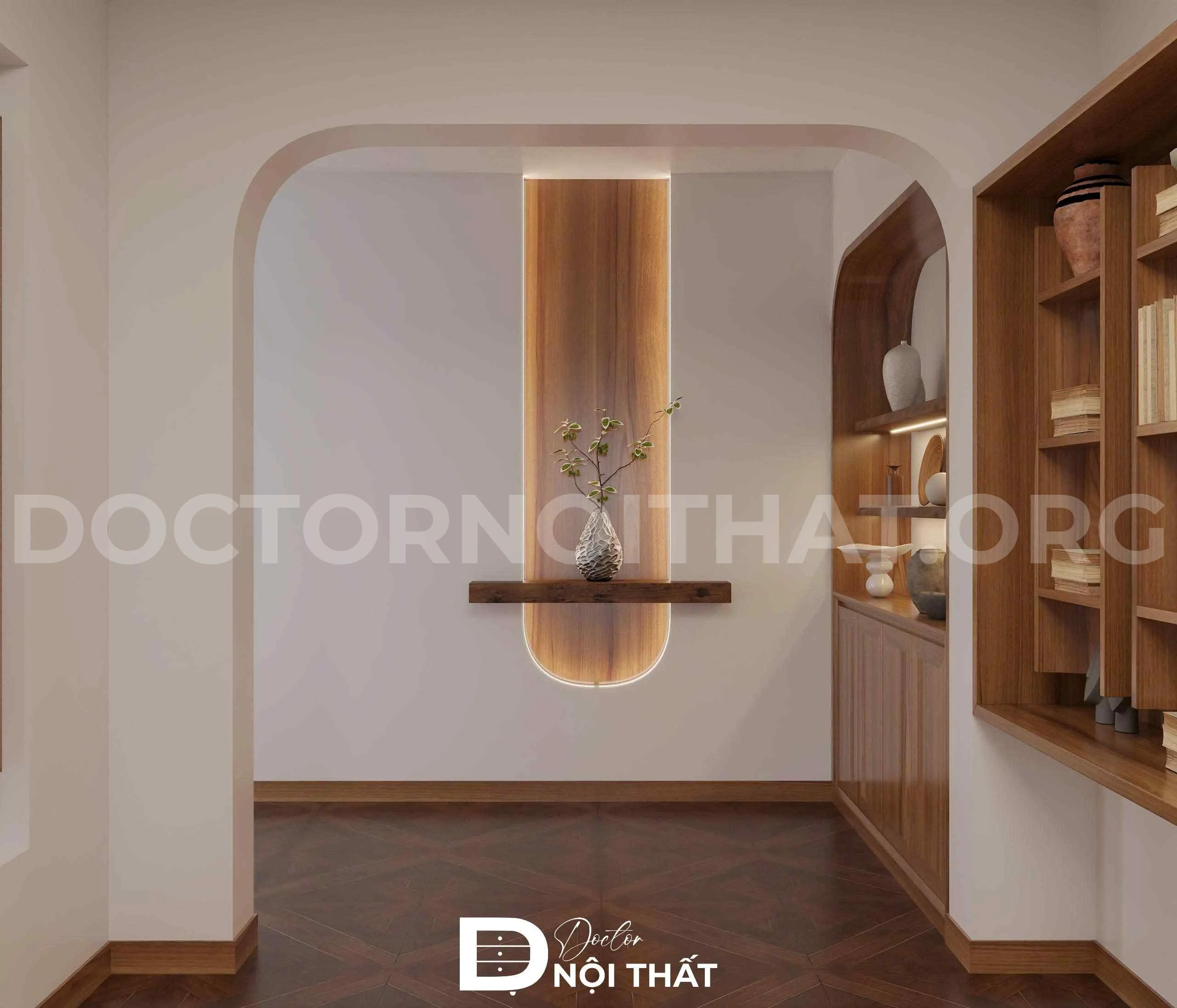 Dự án thiết kế nội thất biệt thự hiện đại gỗ tự nhiên tại Hưng Yên - Ảnh 8