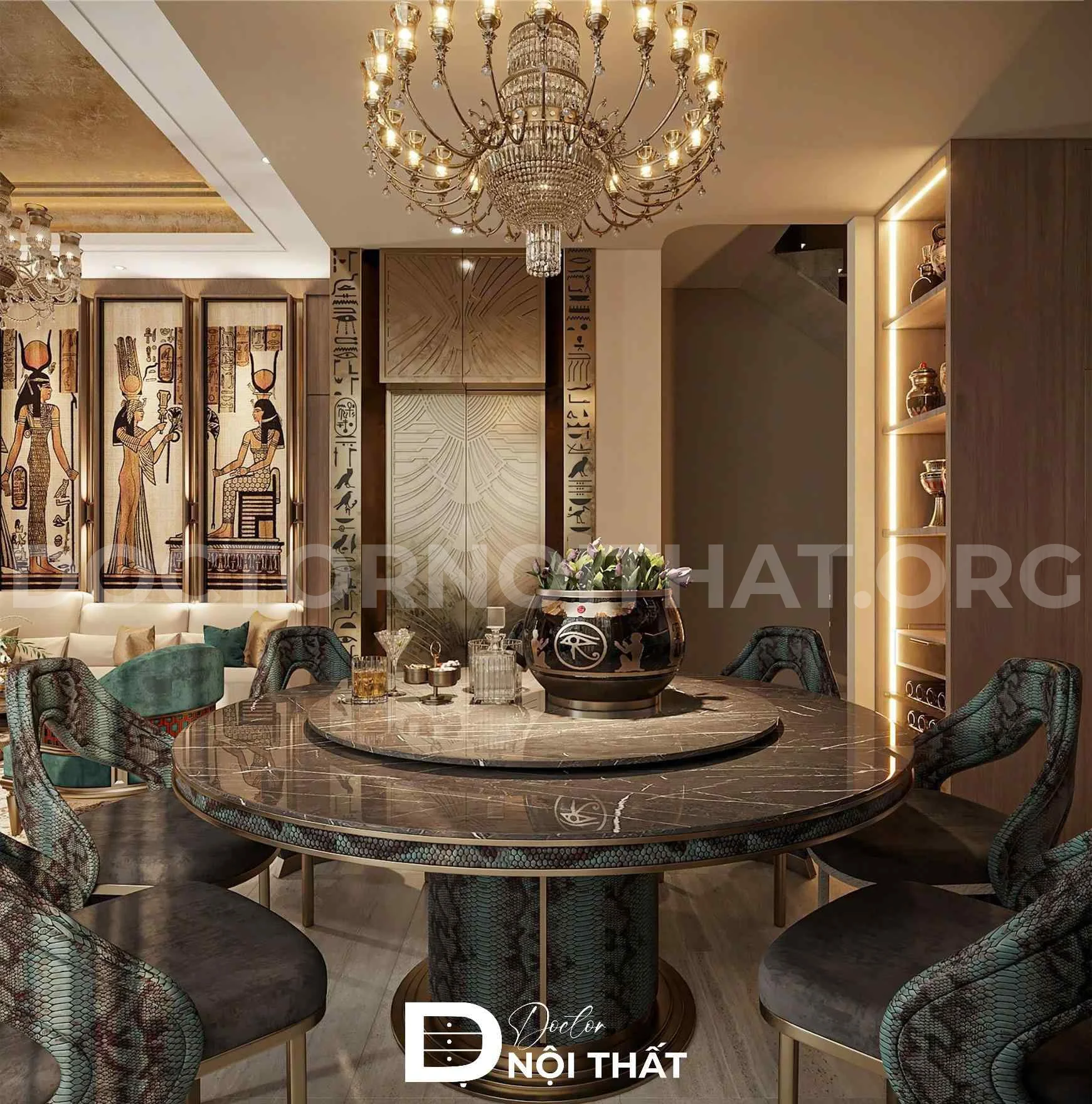 Dự án thiết kế nội thất biệt thự phong cách Luxury 235m2 tại Thanh Hóa - Ảnh 2