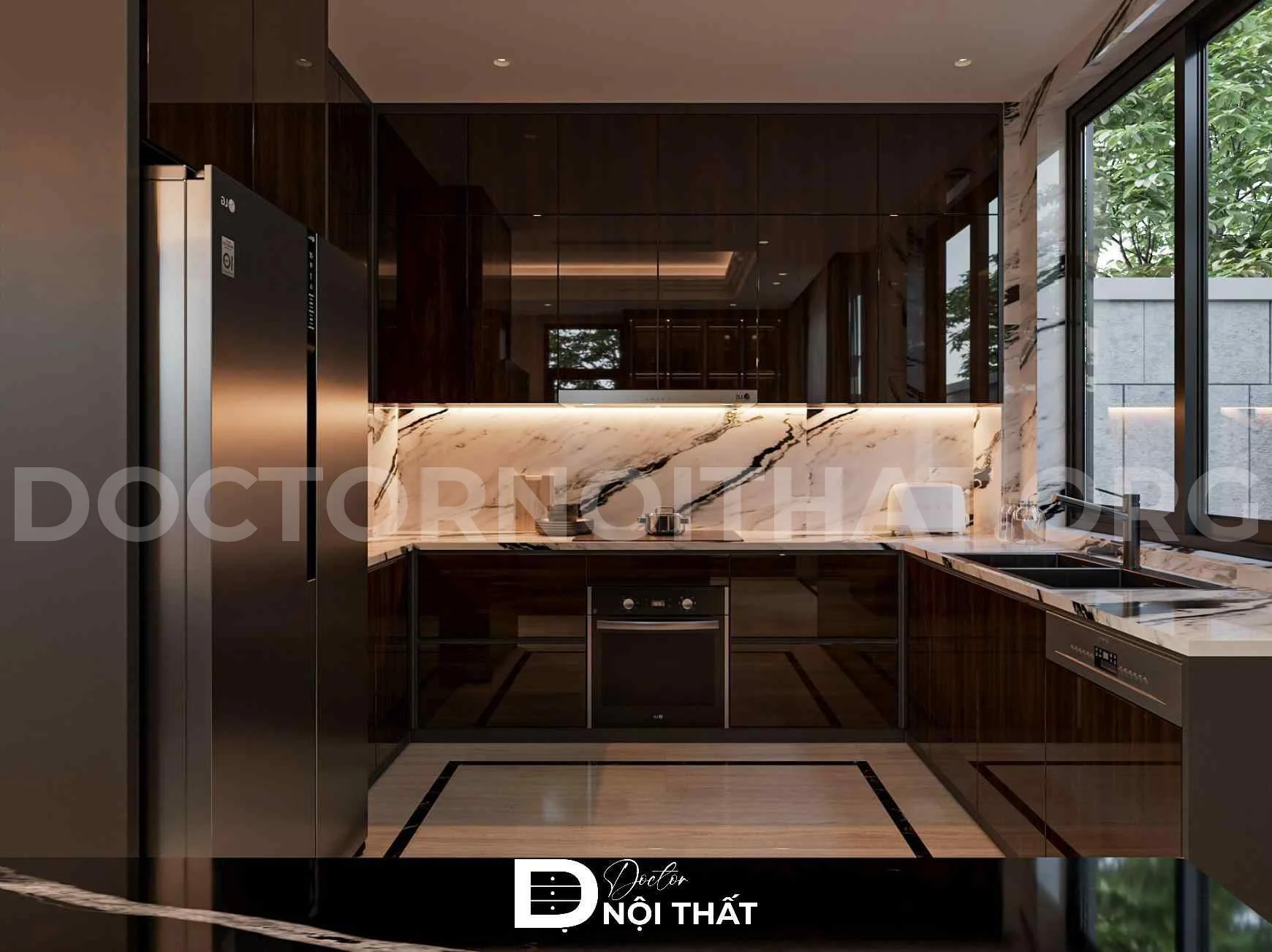 Dự án thiết kế nội thất biệt thự song lập 160m2 tại Hà Nội - Ảnh 4