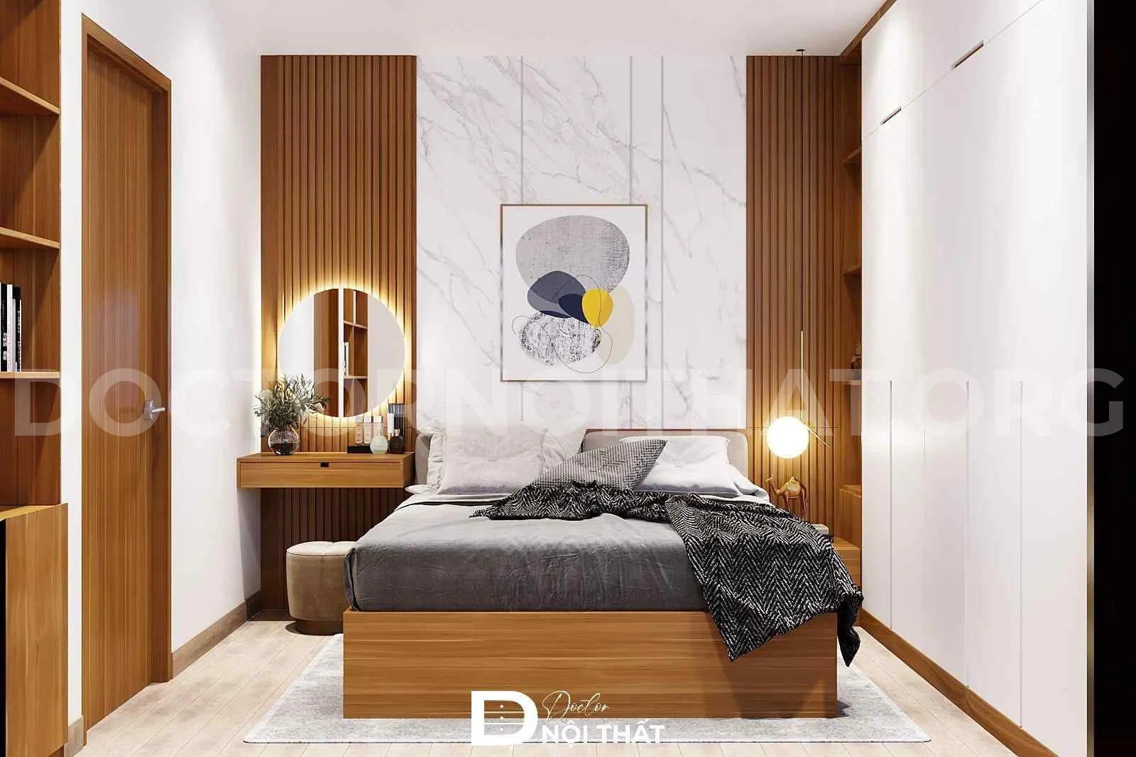 Dự án thiết kế nội thất căn hộ 2 phòng ngủ Housinco - Ảnh 5
