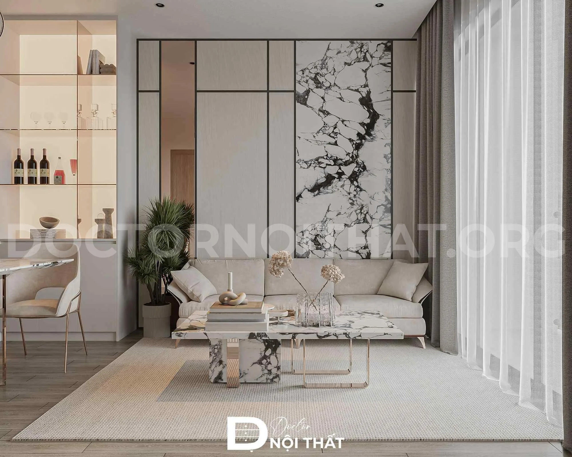 Dự án thiết kế nội thất căn hộ Vinsmart 63m2 hiện đại - Ảnh 6
