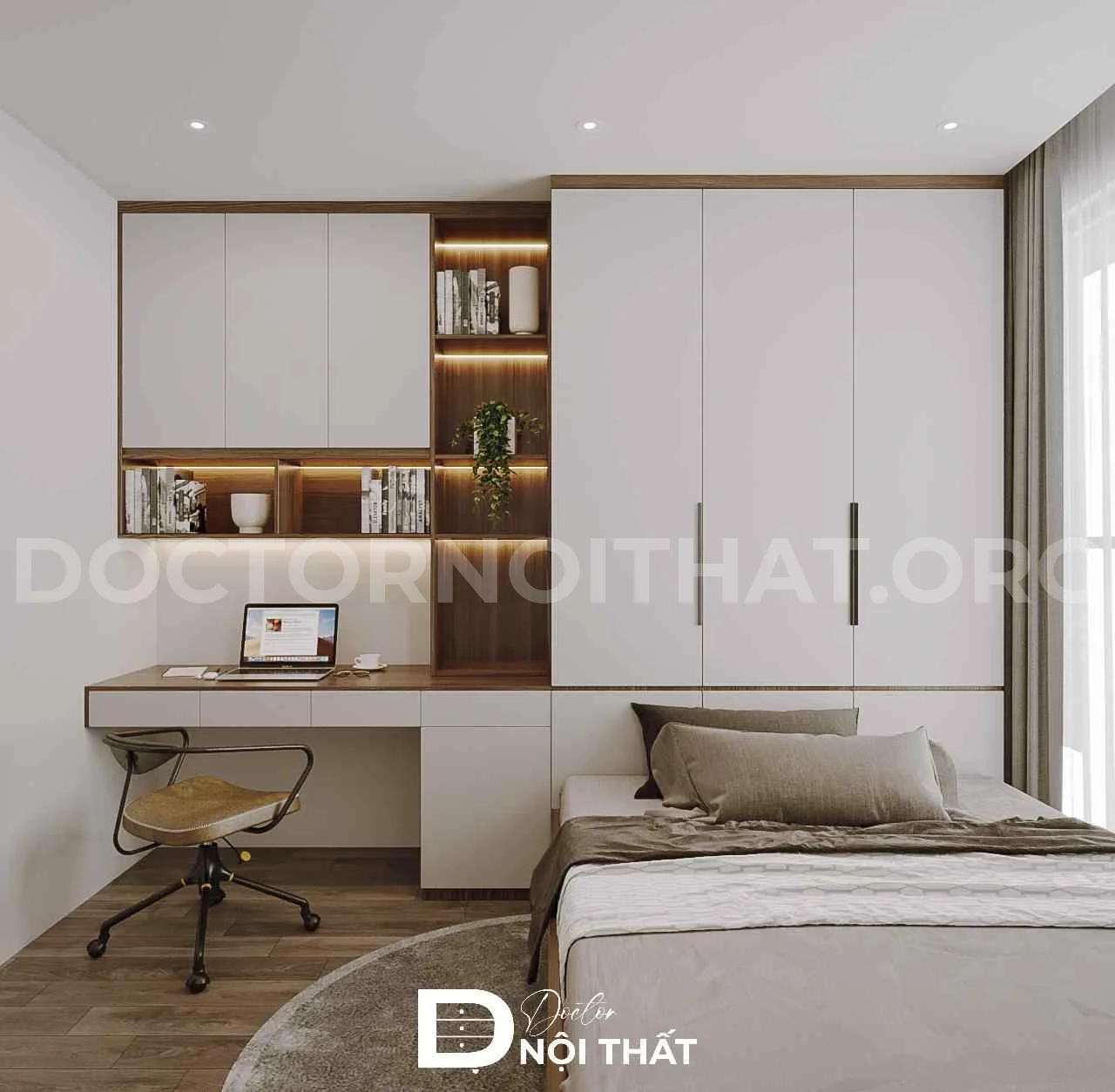 Dự án thiết kế nội thất chung cư 2 phòng ngủ phong cách Luxury – anh Hiếu