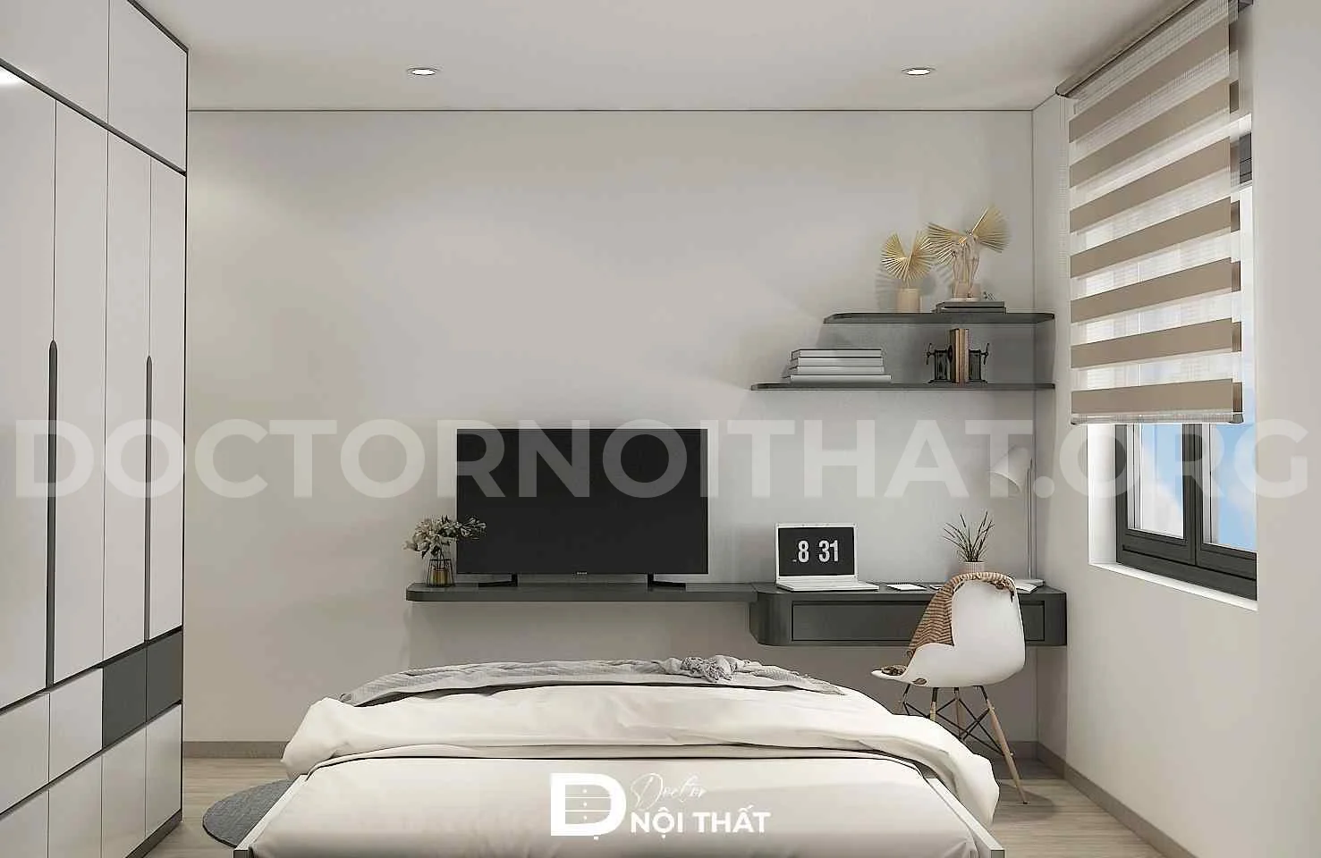 Dự án thiết kế nội thất chung cư 55m2 tại Mipec Kiến Hưng - Ảnh 2