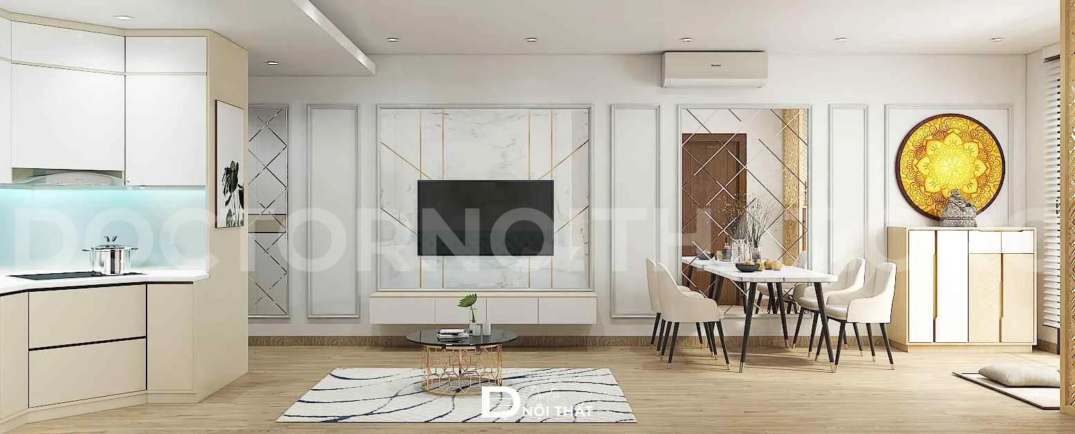 Dự án thiết kế nội thất chung cư 56m2 tại Phạm Hùng - Ảnh 2