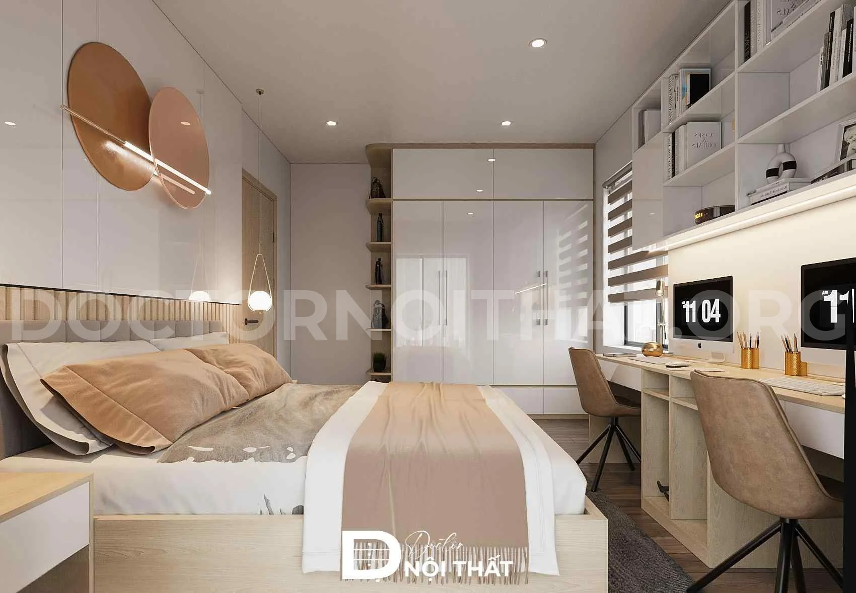 Dự án thiết kế nội thất chung cư 68m2 hiện đại tại Mipec Riverside - Ảnh 3