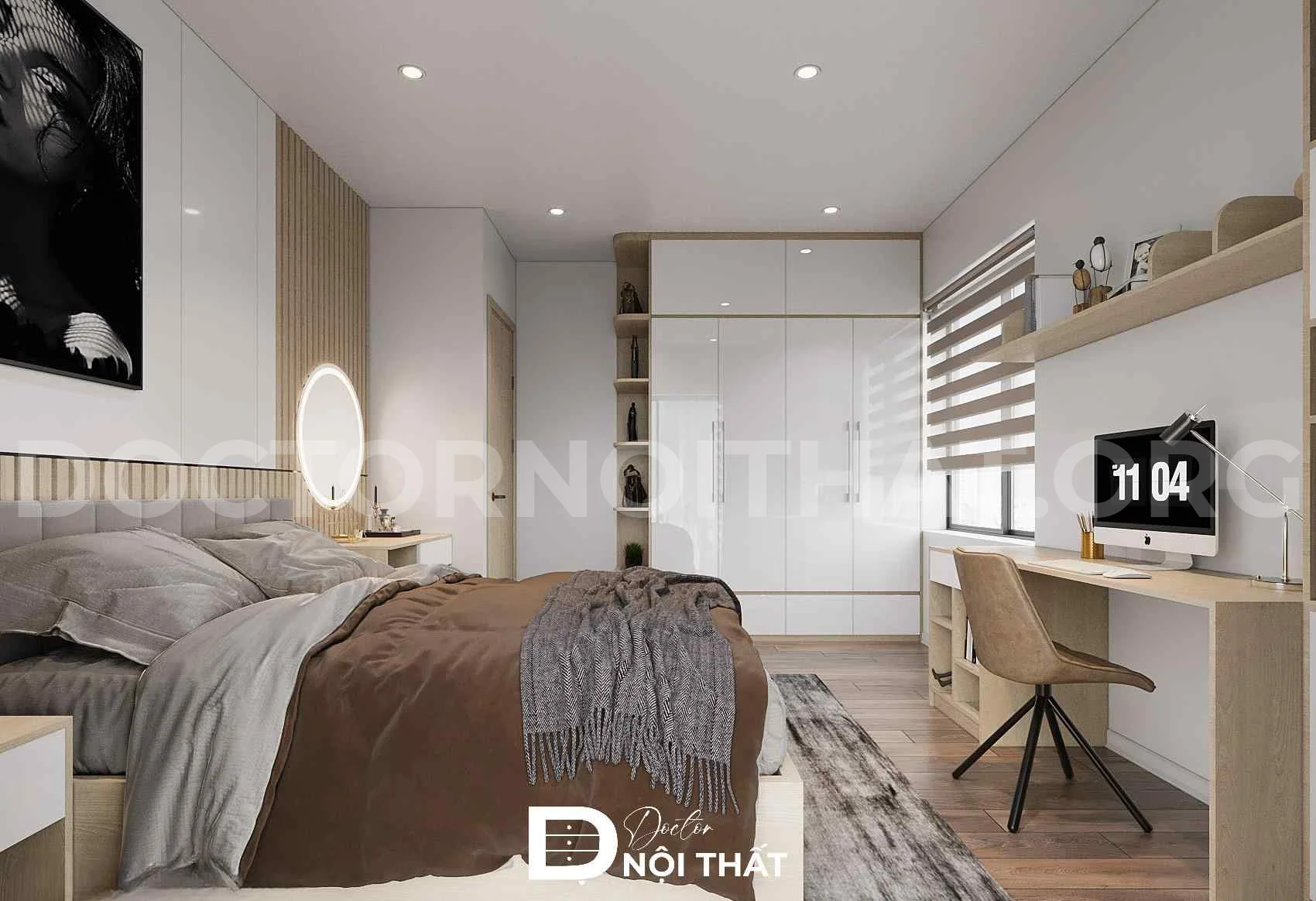Dự án thiết kế nội thất chung cư 68m2 hiện đại tại Mipec Riverside - Ảnh 5