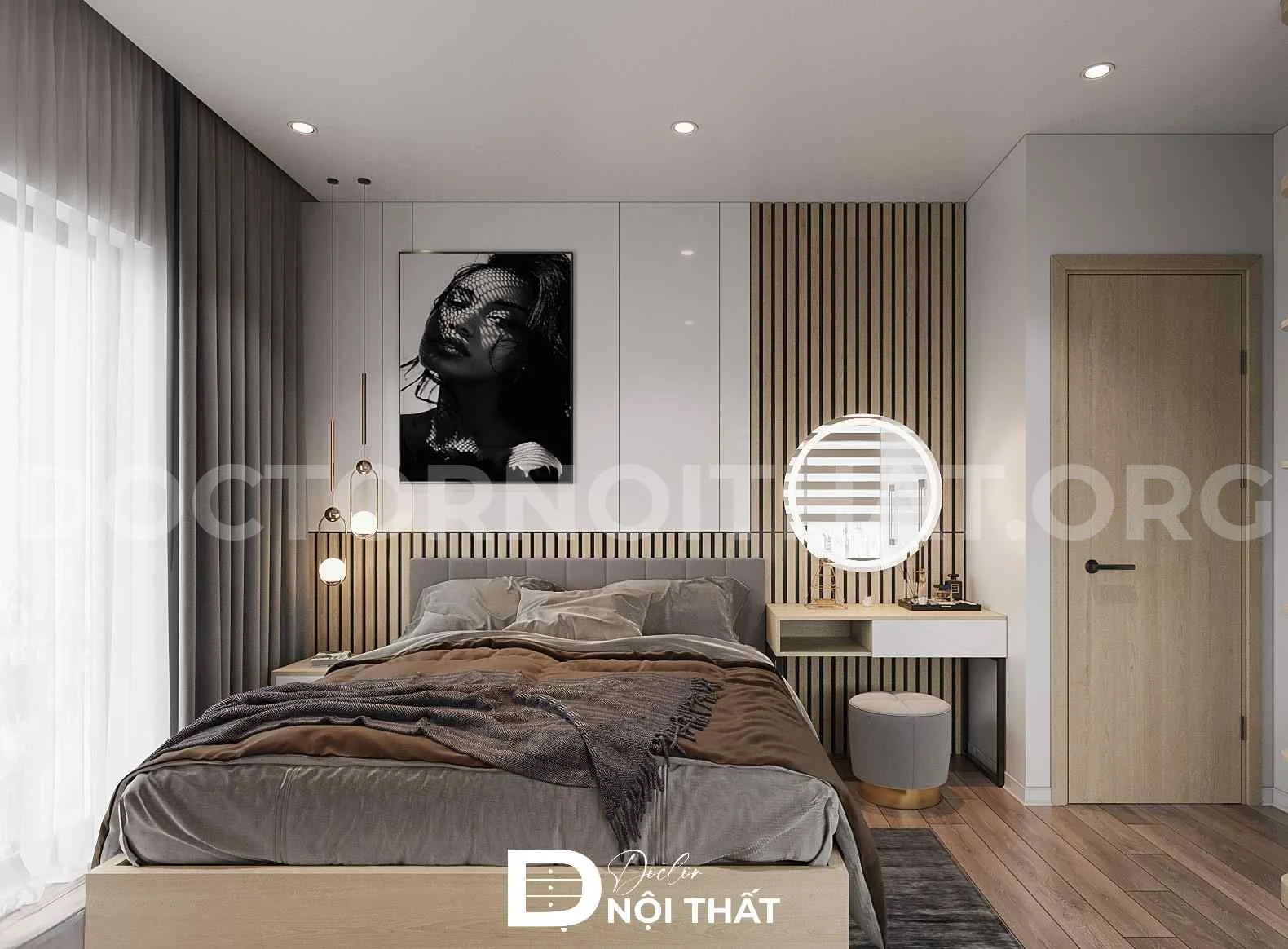 Dự án thiết kế nội thất chung cư 68m2 hiện đại tại Mipec Riverside - Ảnh 7