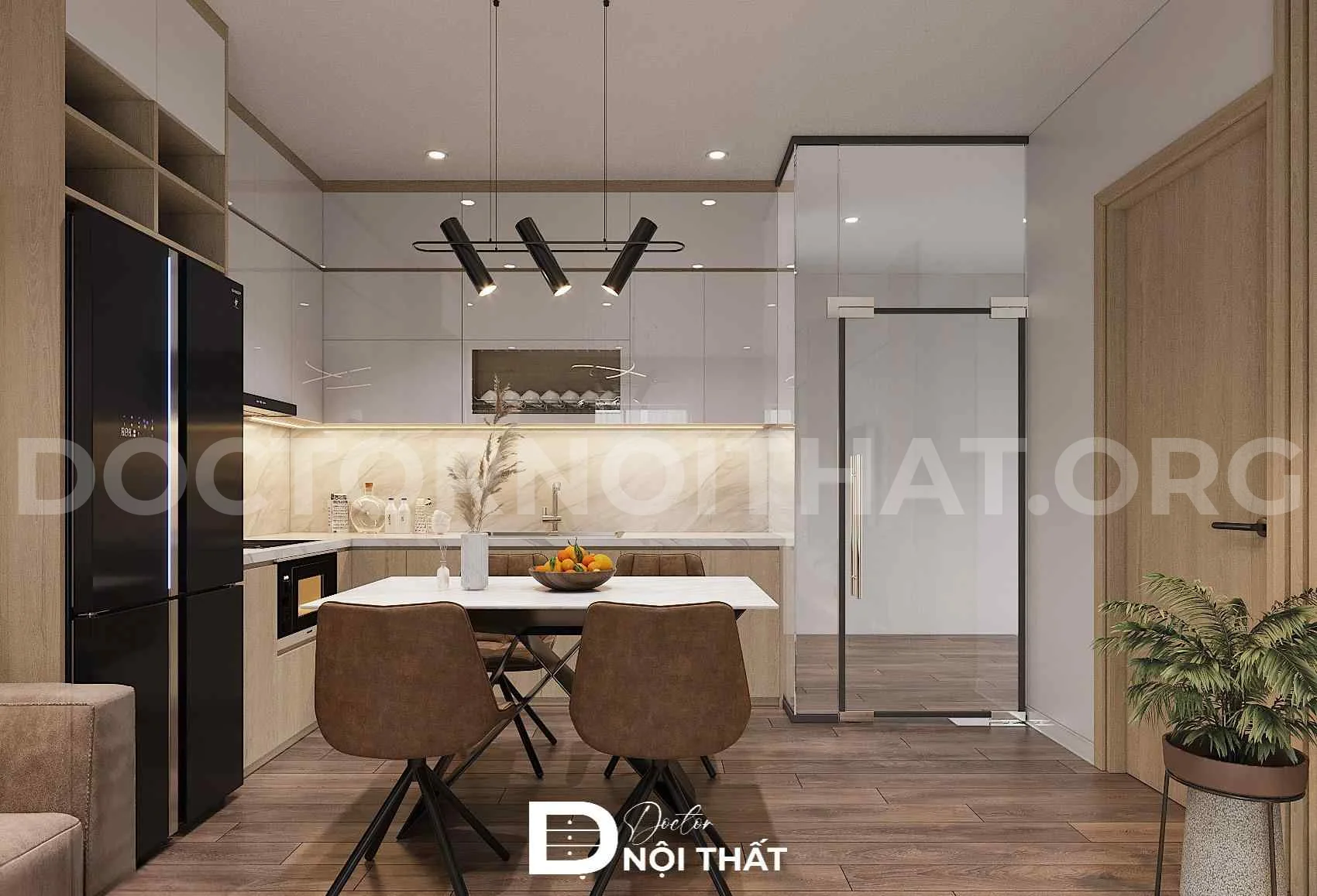Dự án thiết kế nội thất chung cư 68m2 hiện đại tại Mipec Riverside - Ảnh 8