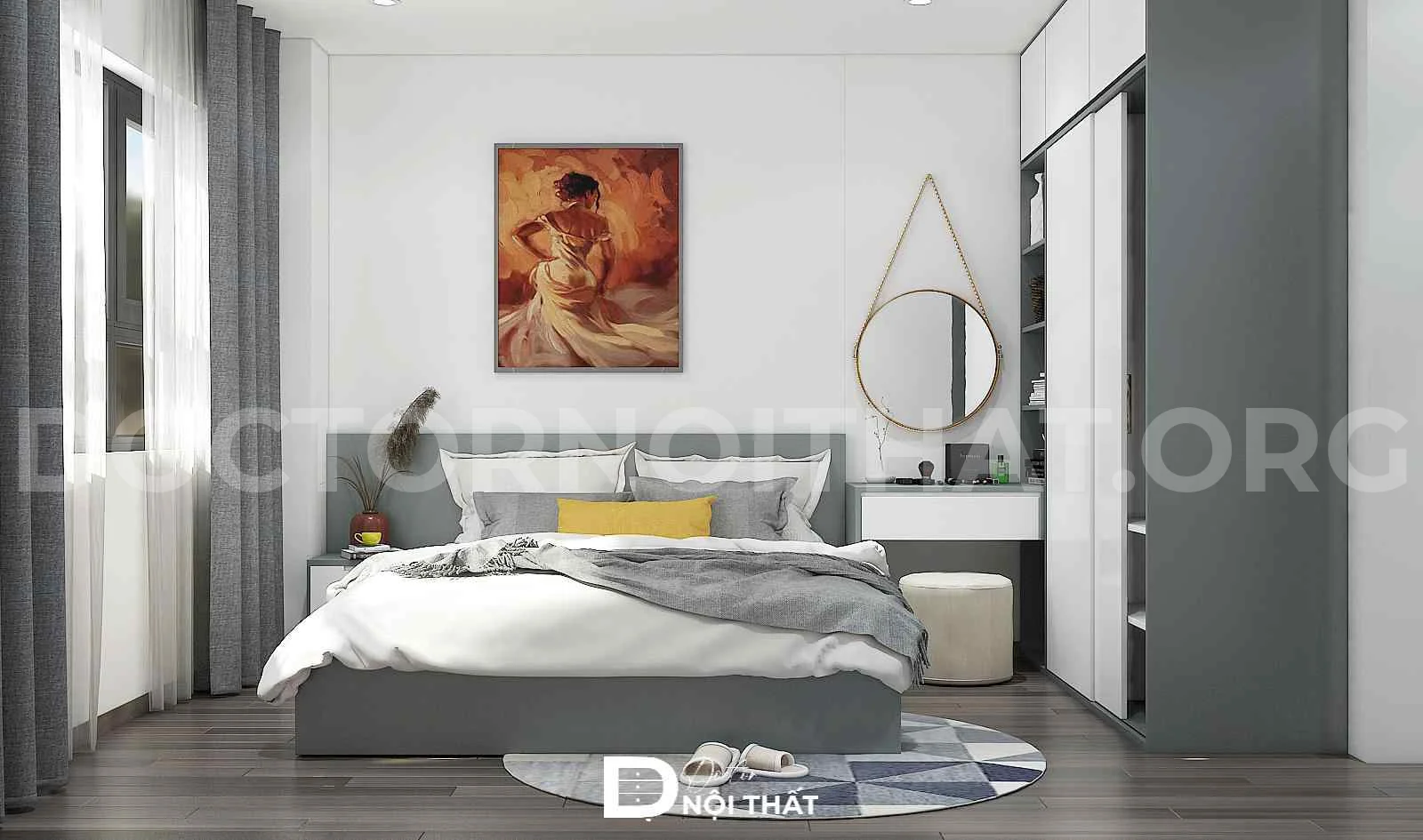 Dự án thiết kế nội thất chung cư 69m2 Thăng Long Capital - Ảnh 2