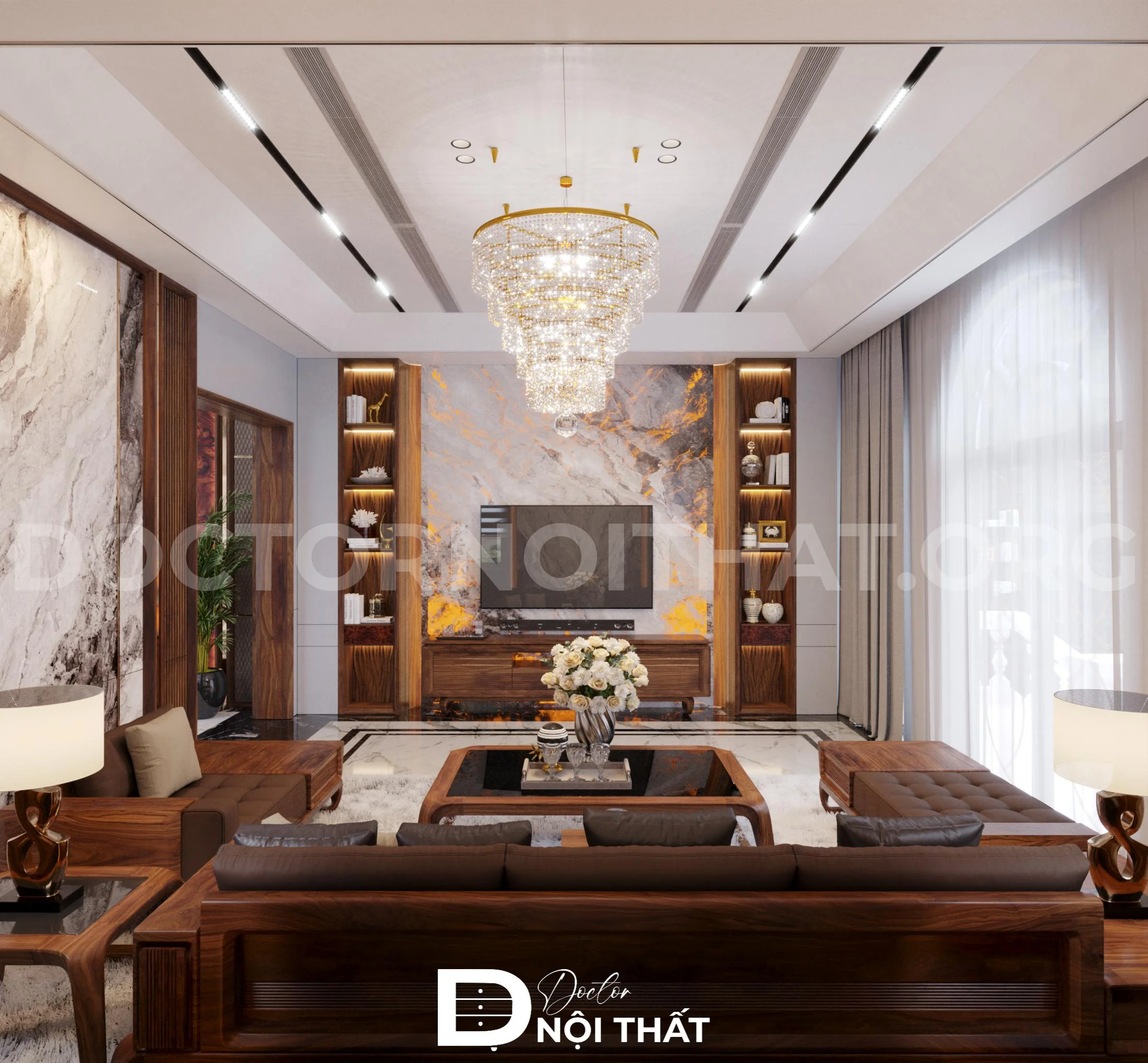 Dự án thiết kế nội thất nhà phố 120m2 gỗ tự nhiên đẳng cấp - Ảnh 3