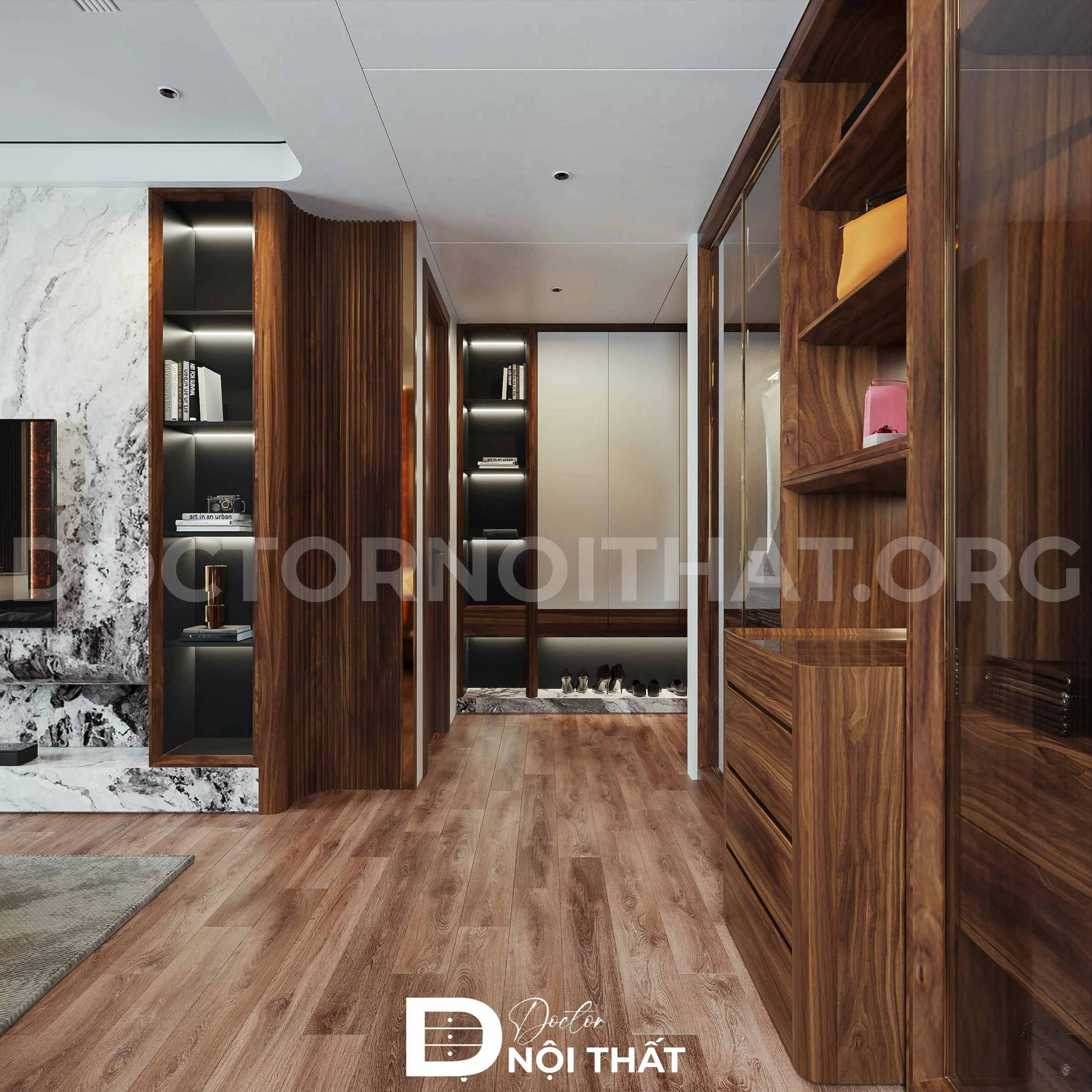 Dự án thiết kế nội thất nhà phố 120m2 gỗ tự nhiên đẳng cấp - Ảnh 5
