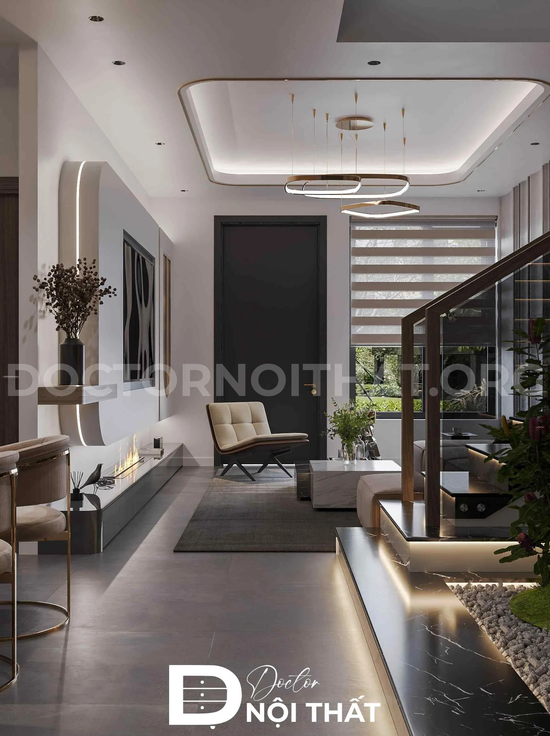 Dự án thiết kế nội thất nhà phố 2 tầng 5×15 - Ảnh 4