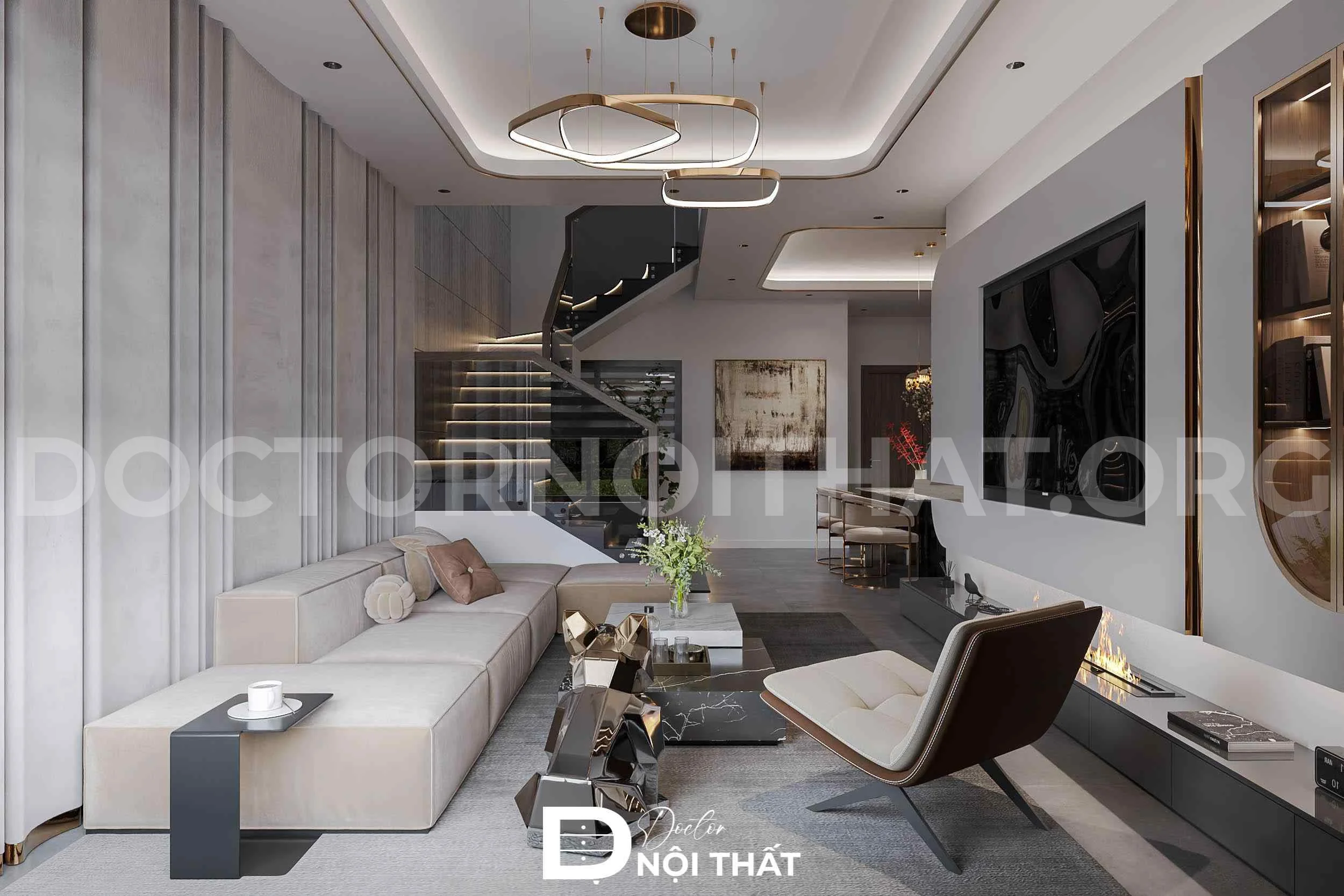 Dự án thiết kế nội thất nhà phố 2 tầng 5×15 - Ảnh 6