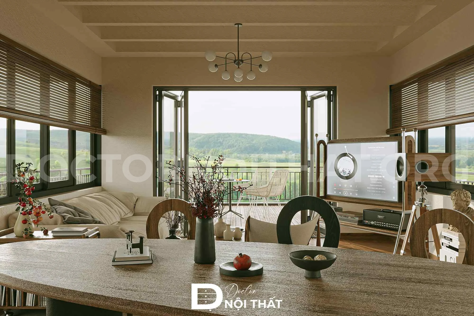 Dự án thiết kế nội thất nhà phố Đà Lạt phong cách Wabi Sabi - Ảnh 7