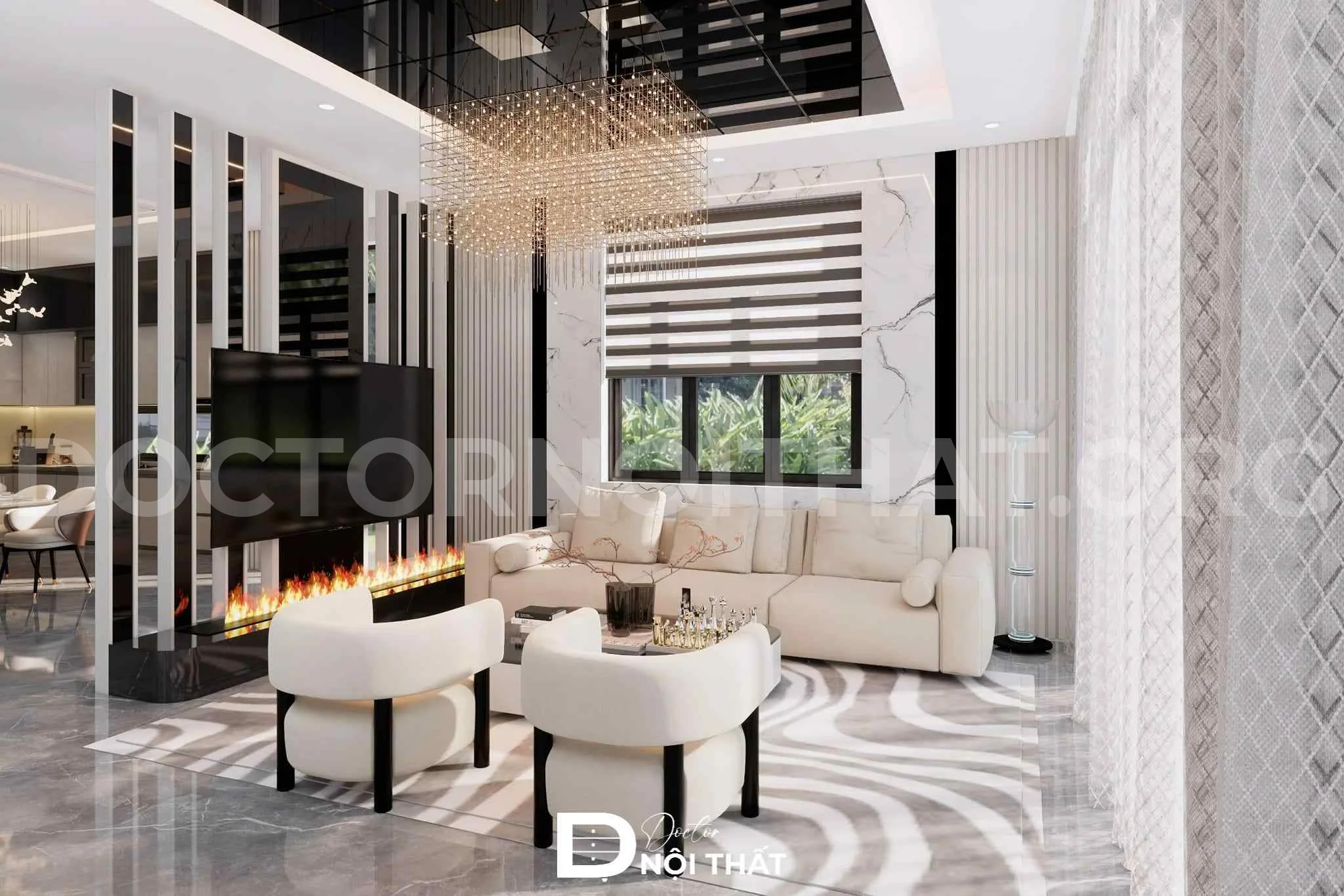 Dự án thiết kế nội thất nhà phố hiện đại tại Hoài Đức - Ảnh 2