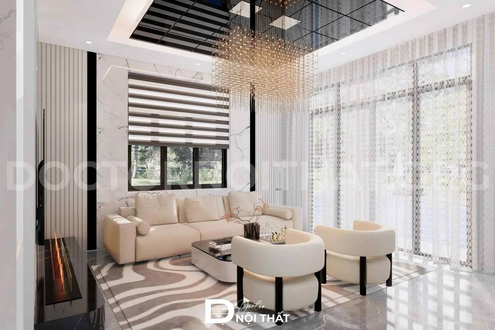 Dự án thiết kế nội thất nhà phố hiện đại tại Hoài Đức - Ảnh 4