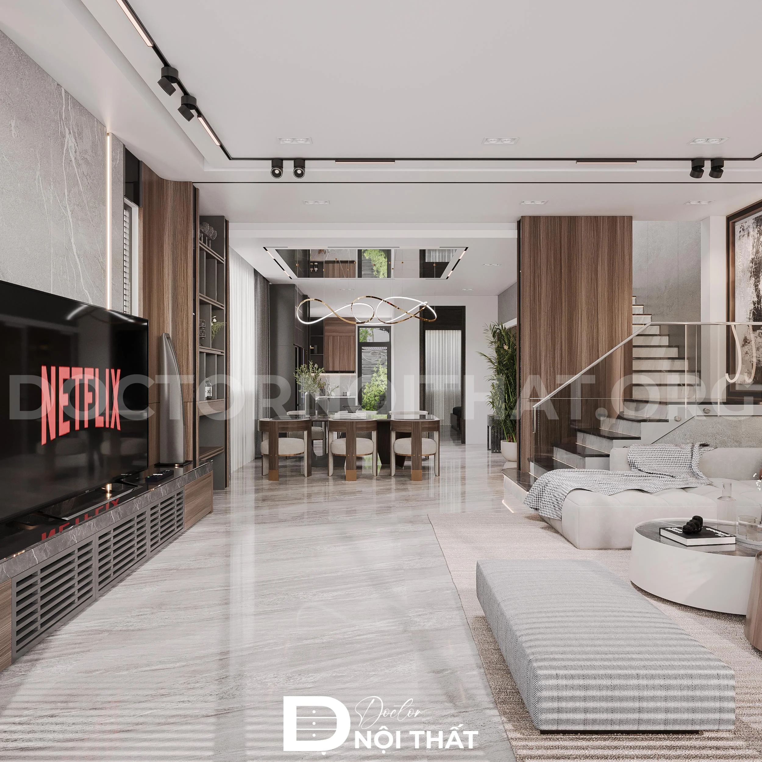 Dự án thiết kế nội thất nhà phố Luxury 150m2 anh Hùng - Ảnh 3