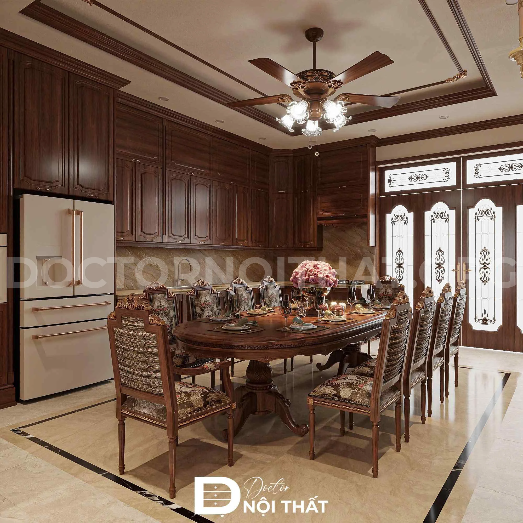 Dự án thiết kế nội thất nhà phố phong cách cổ điển cho anh Minh - Ảnh 3