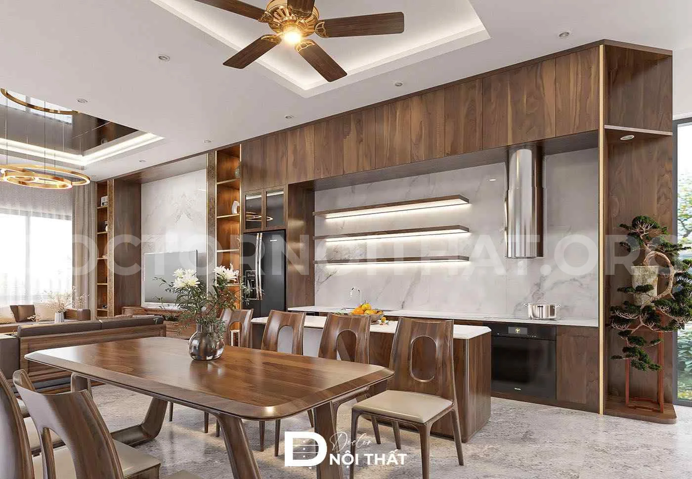 Dự án thiết kế nội thất nhà phố sang trọng tại Bắc Từ Liêm - Ảnh 3