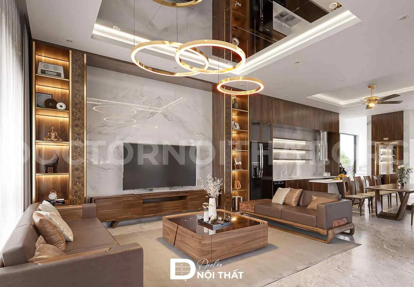 Dự án thiết kế nội thất nhà phố sang trọng tại Bắc Từ Liêm - Ảnh 4