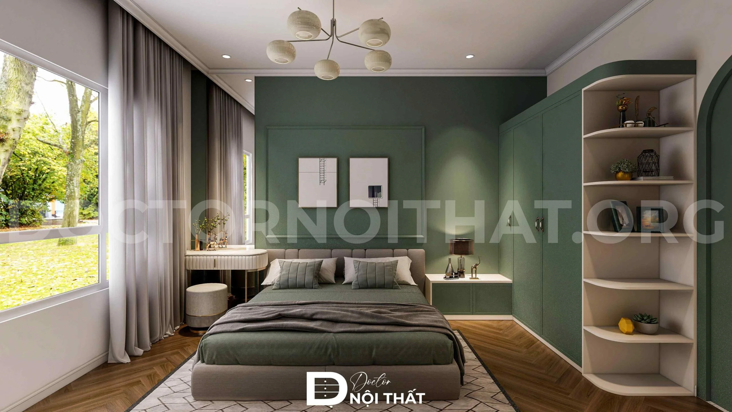Dự án thiết kế nội thất nhà phố tân cổ điển 5 tầng