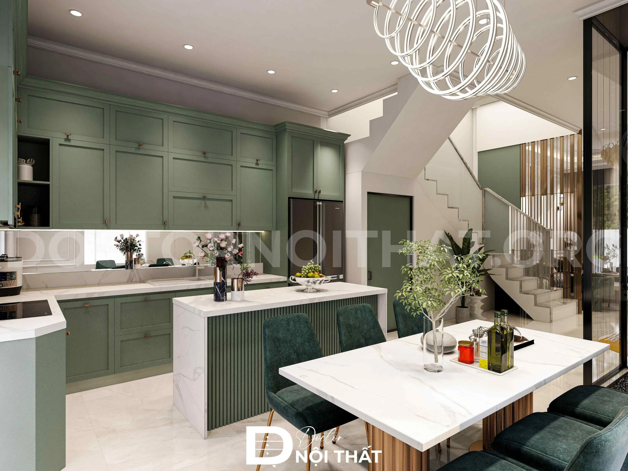 Dự án thiết kế nội thất nhà phố tân cổ điển 5 tầng - Ảnh 2