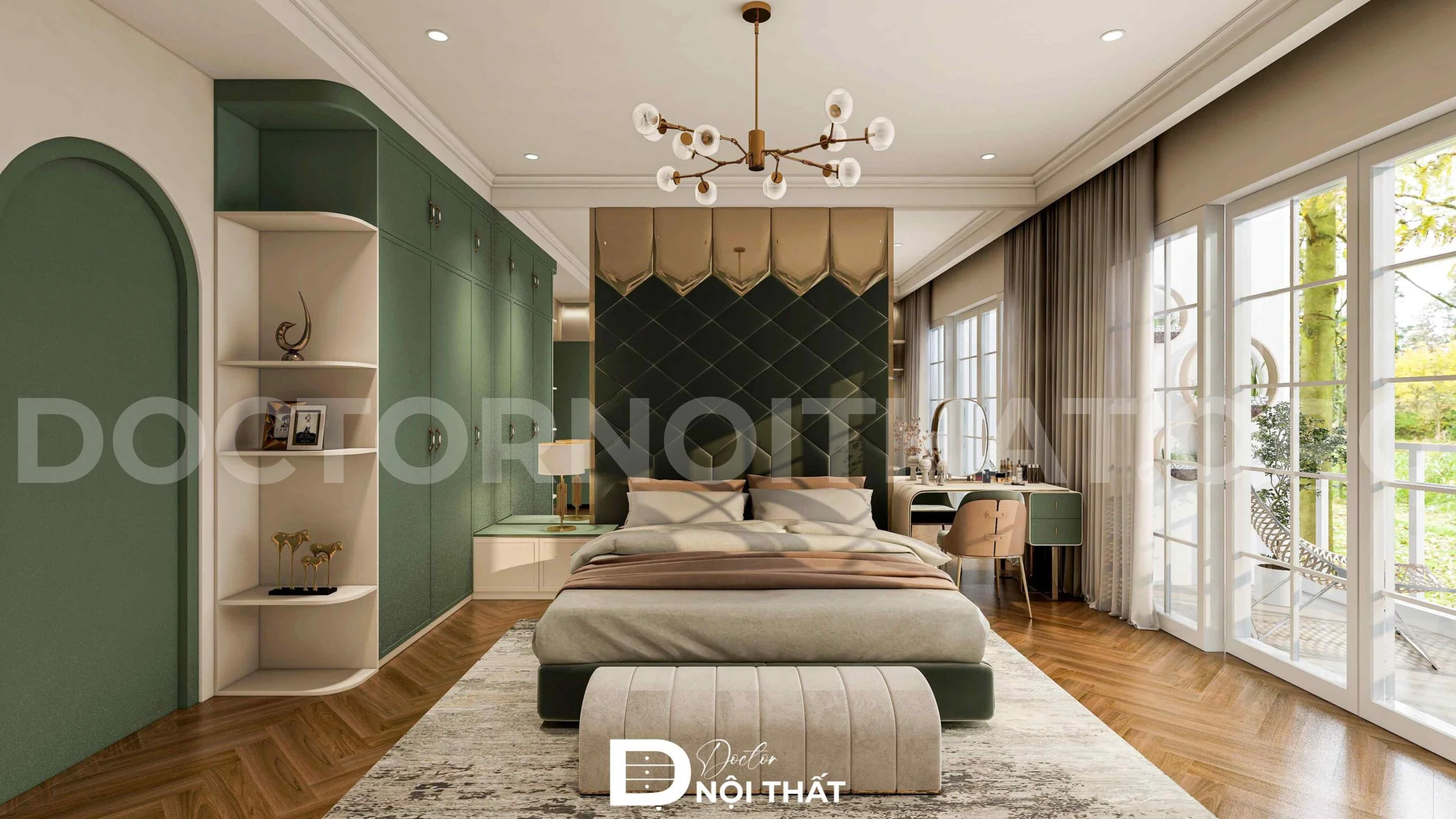 Dự án thiết kế nội thất nhà phố tân cổ điển 5 tầng - Ảnh 4