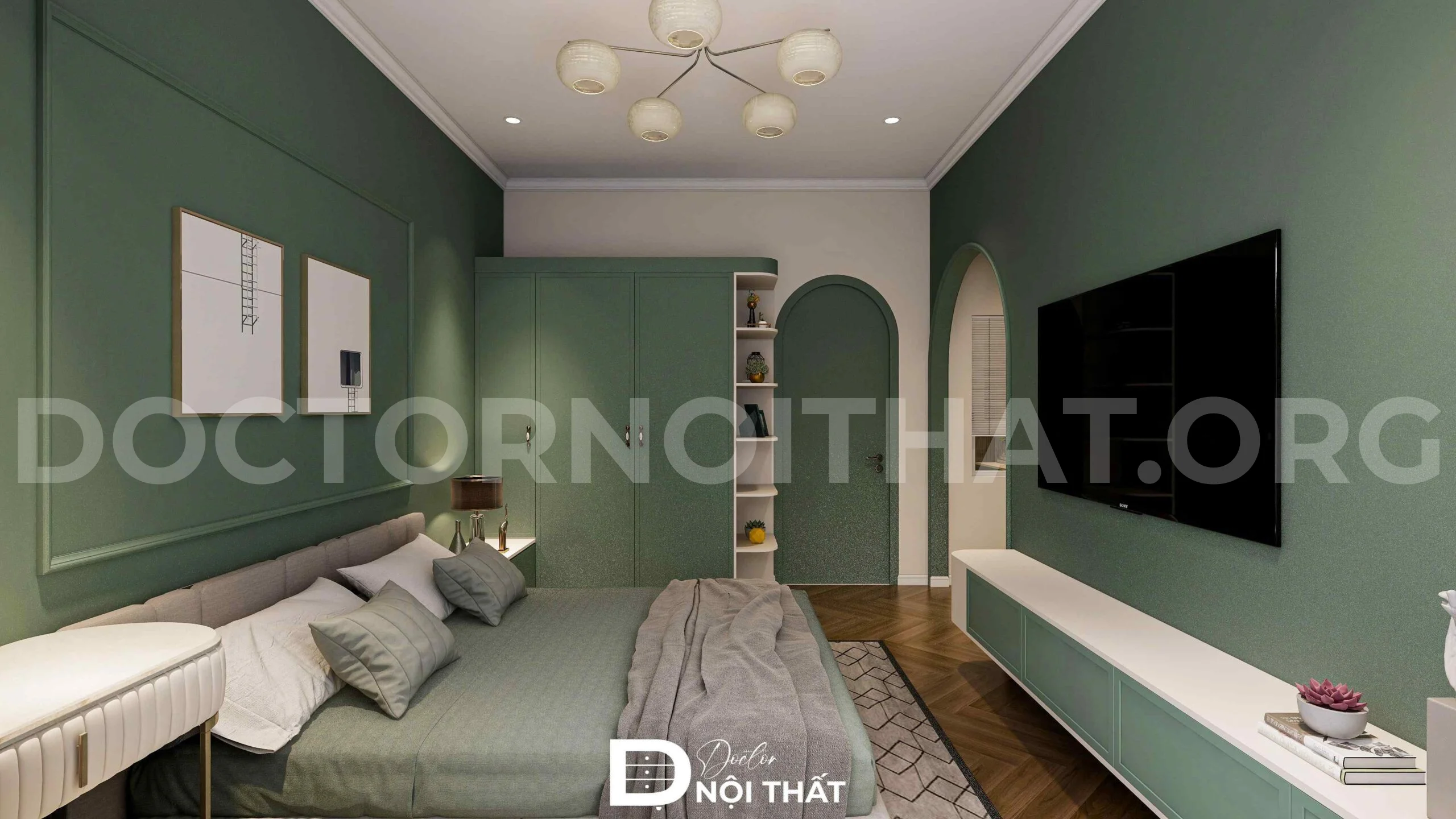 Dự án thiết kế nội thất nhà phố tân cổ điển 5 tầng - Ảnh 5