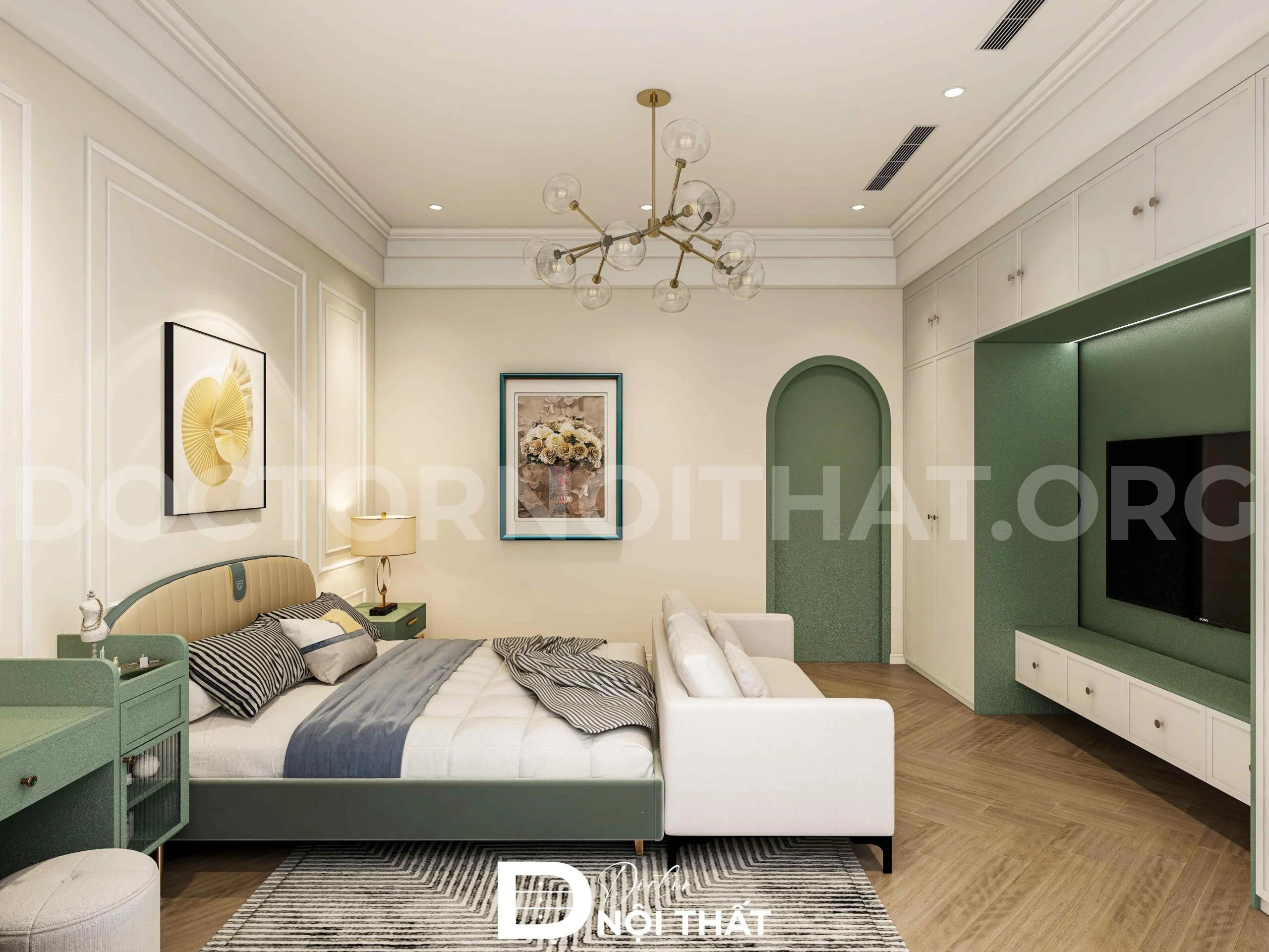 Dự án thiết kế nội thất nhà phố tân cổ điển 5 tầng - Ảnh 8
