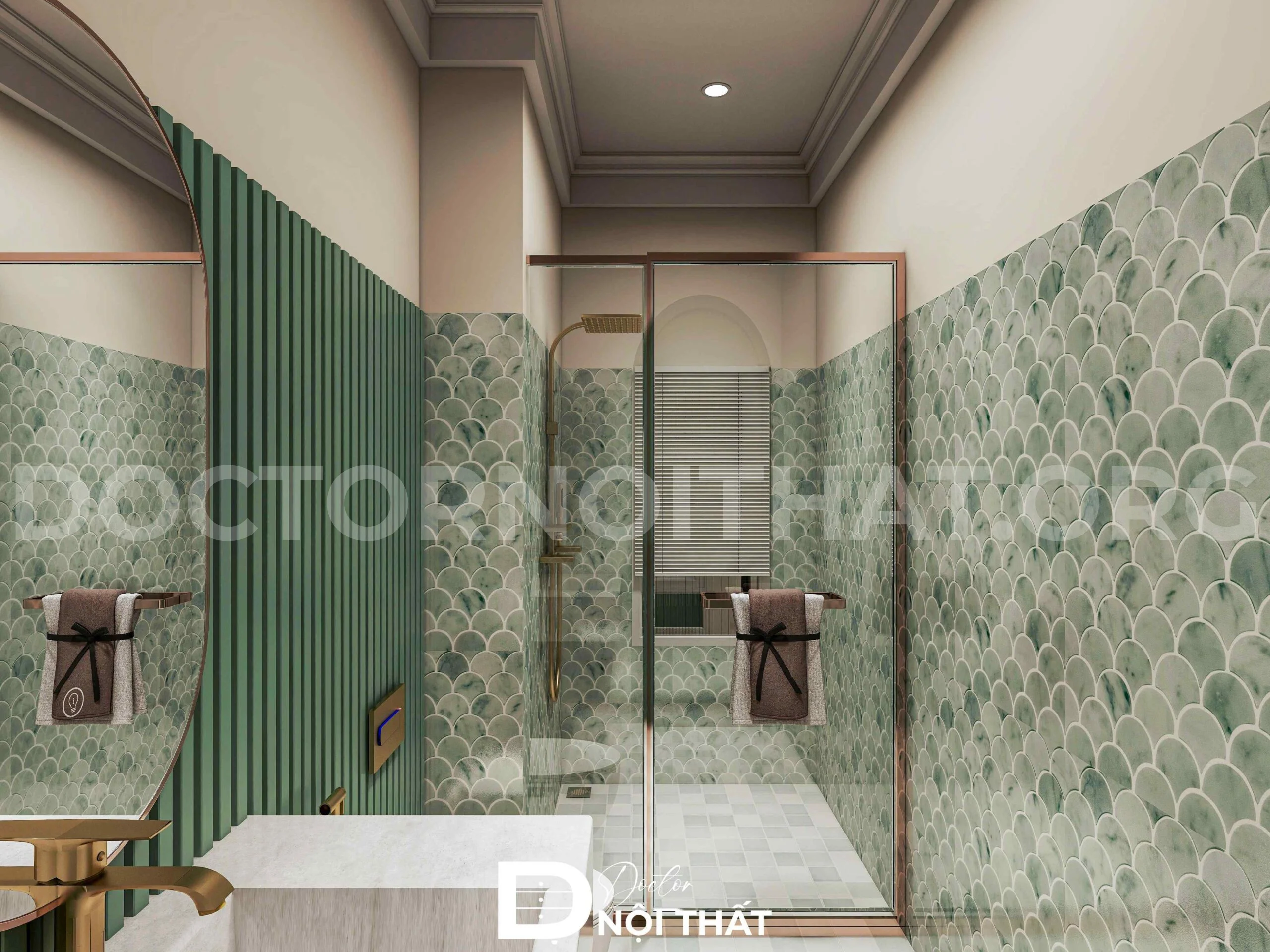 Dự án thiết kế nội thất nhà phố tân cổ điển 5 tầng - Ảnh 9