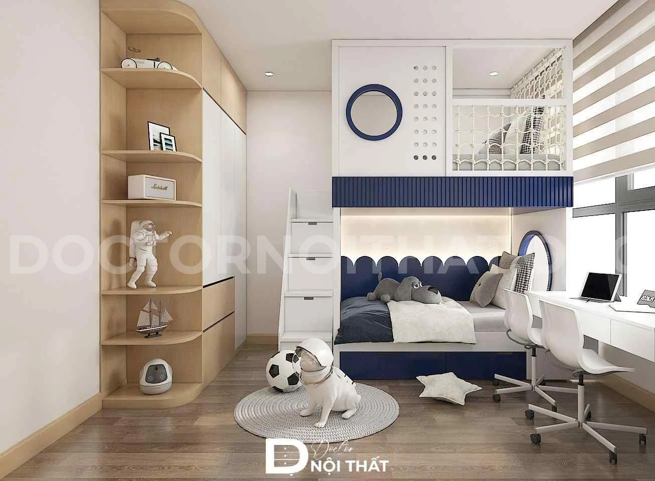 Dự án thiết kế nội thất phòng ngủ cho bé tại Vĩnh Long - Ảnh 2