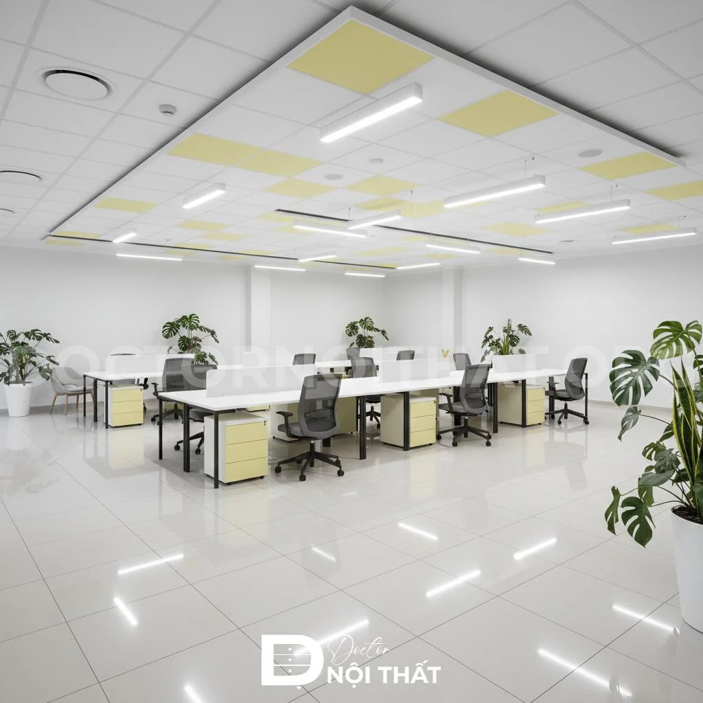 Dự án thiết kế nội thất văn phòng 350m2 đơn giản tại Hà Nội