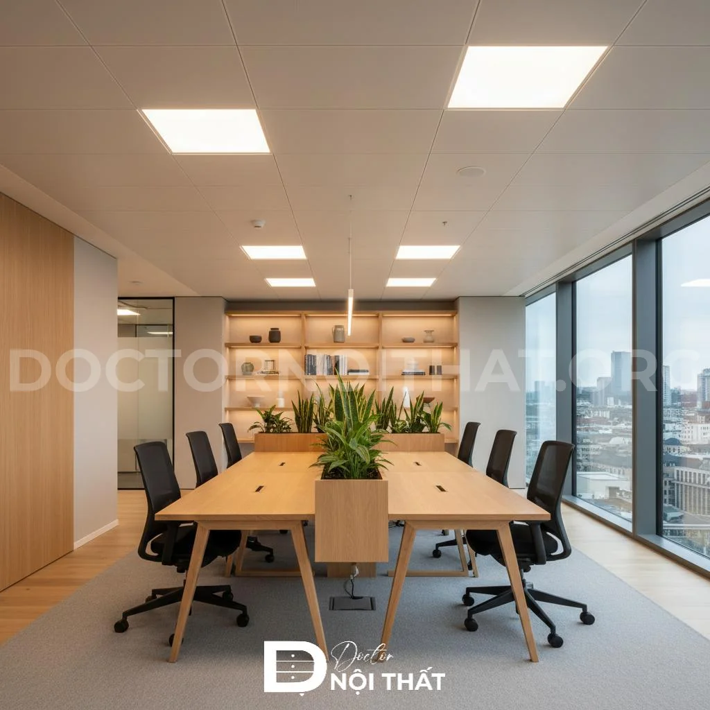 Dự án thiết kế nội thất văn phòng H2TEK 210m2 tại Hà Nội - Ảnh 3