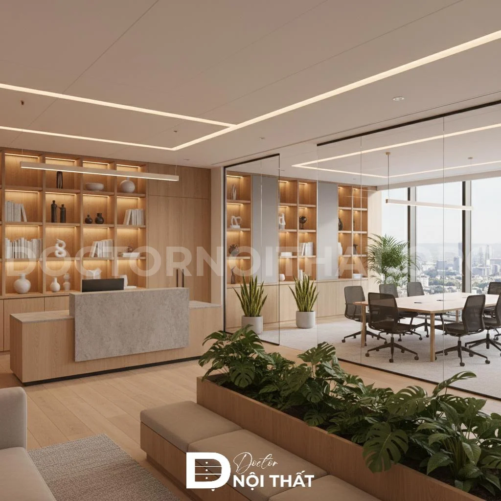 Dự án thiết kế nội thất văn phòng H2TEK 210m2 tại Hà Nội - Ảnh 5