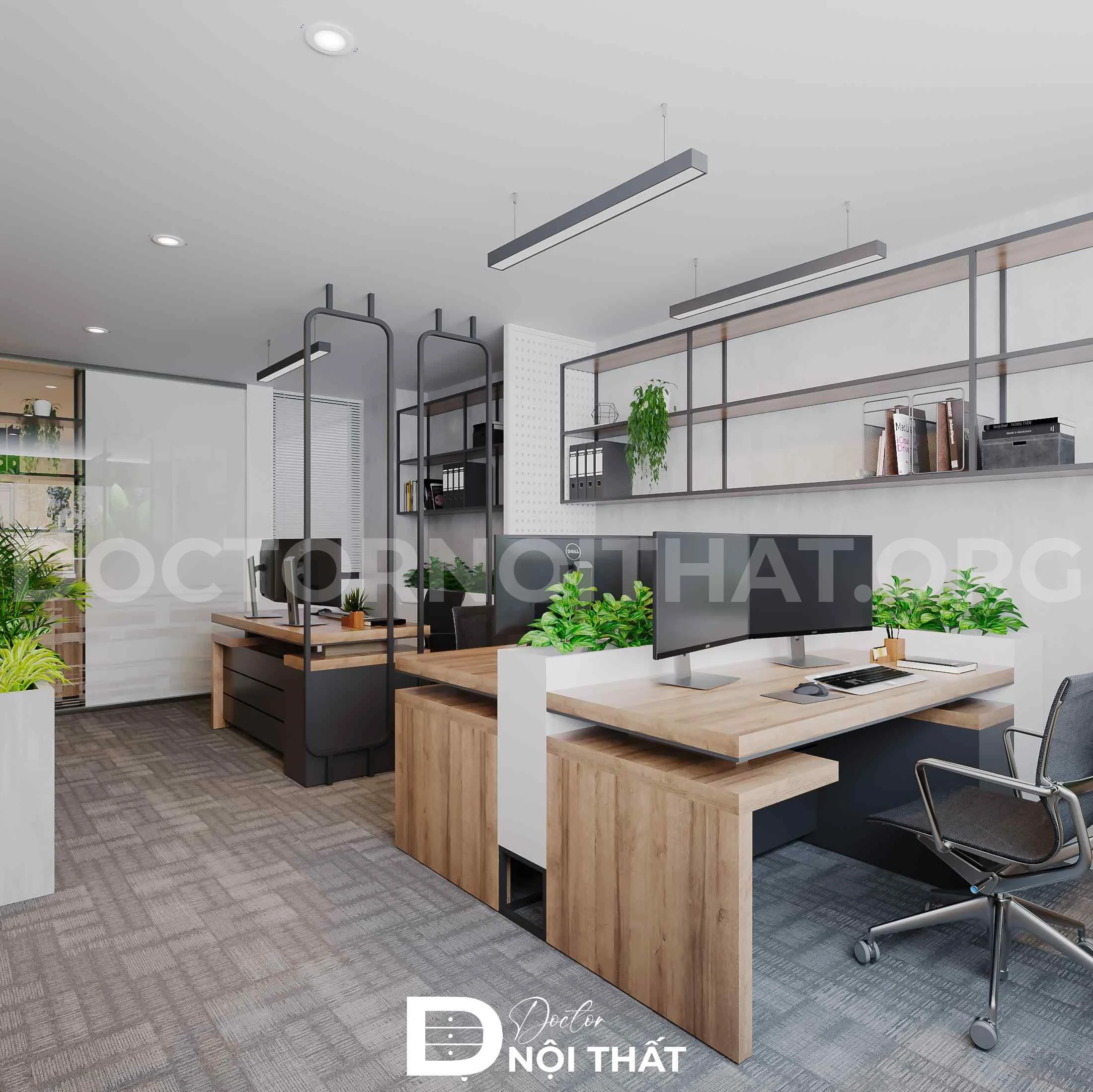 Dự án thiết kế nội thất văn phòng Lienmail tại Sài Gòn