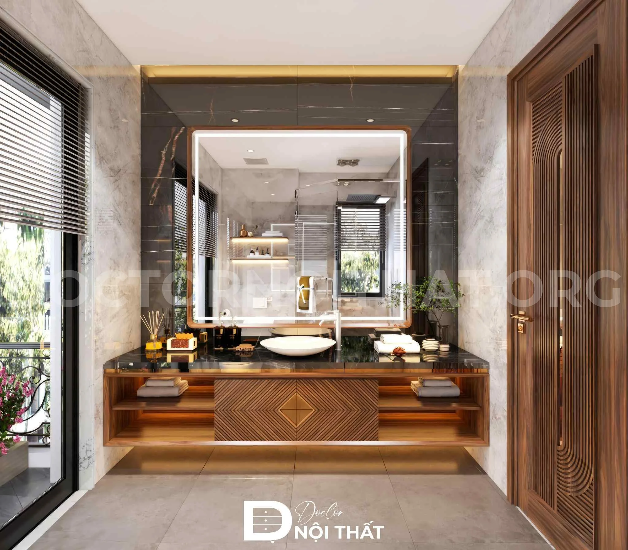 Dự án thiết kế phòng ngủ master nội thất gỗ óc chó tại Ba Vì - Ảnh 4