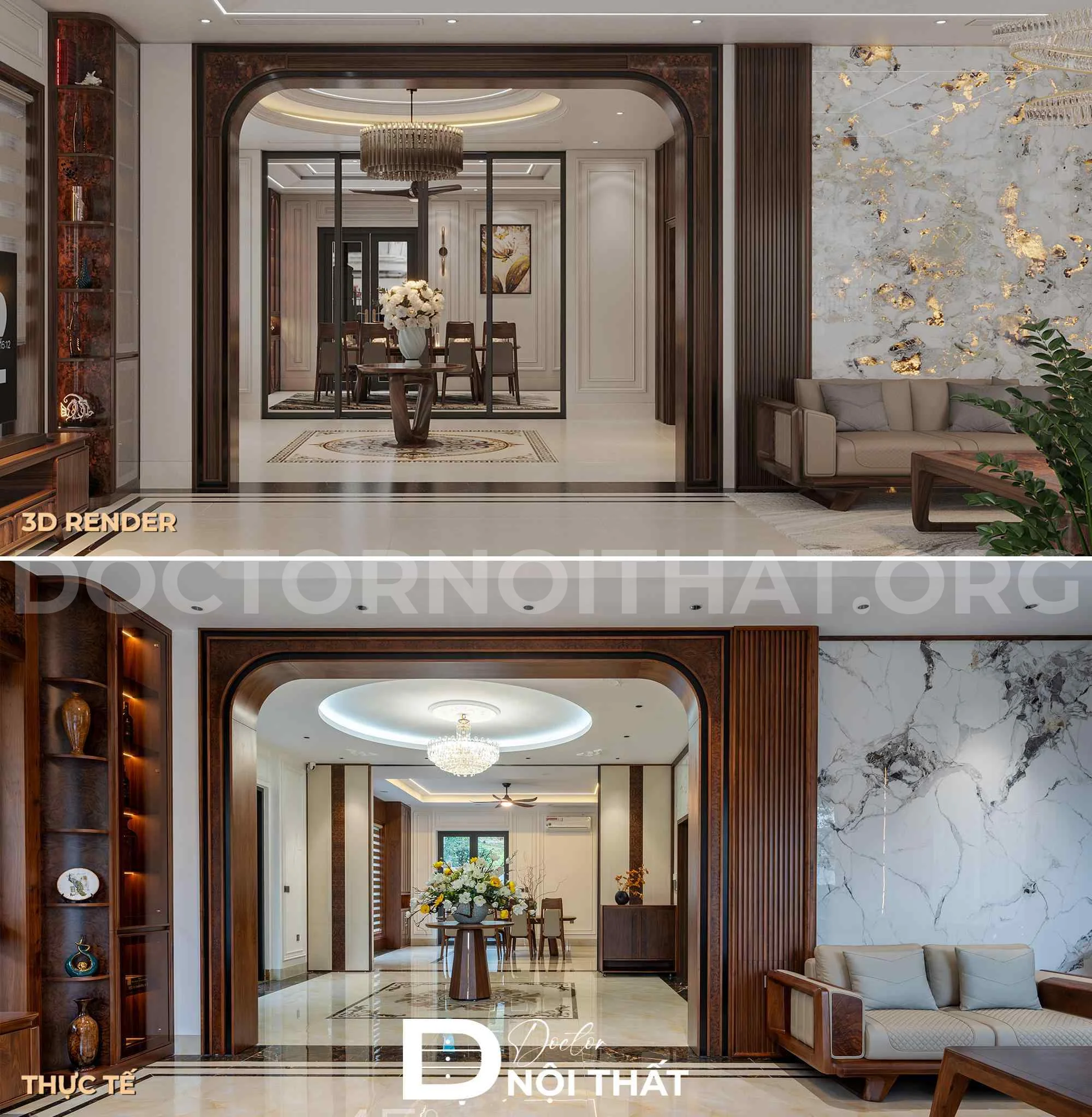 Ảnh mình họa 3D và dự án sau khi đã hoàn thiện