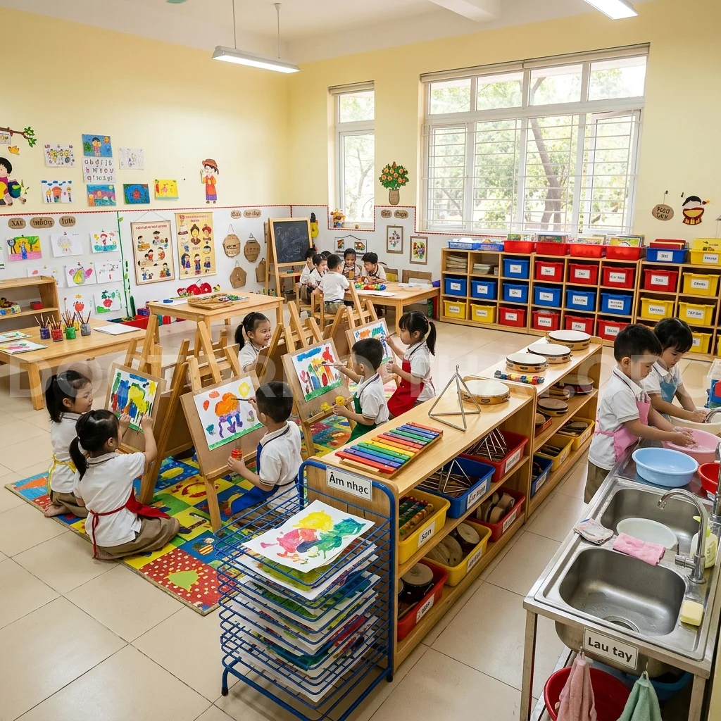 Phòng nghệ thuật âm nhạc trường mầm non