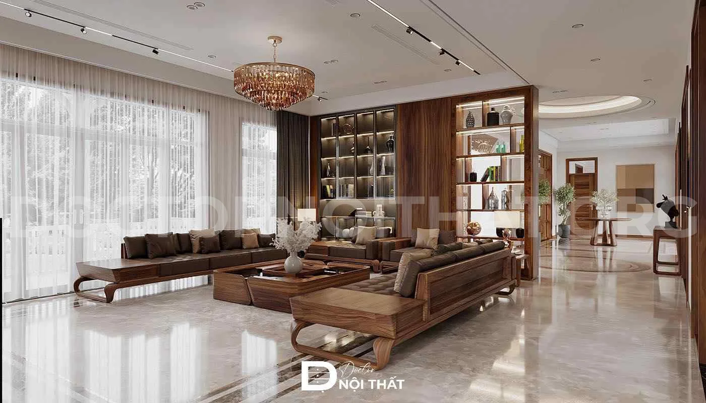 Thiết kế biệt thự gỗ óc chó không gian mở tại Bắc Giang – anh Cường - Ảnh 5