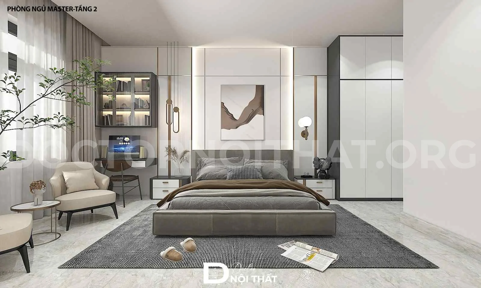 Thiết kế nội thất biệt thự hiện đại 360m2 cho chị Vân – Quảng Ninh - Ảnh 4