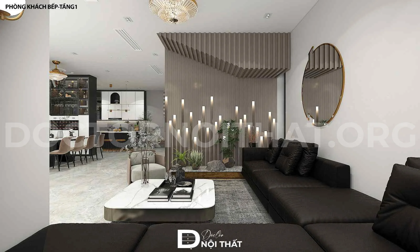 Thiết kế nội thất biệt thự hiện đại 360m2 cho chị Vân – Quảng Ninh - Ảnh 6