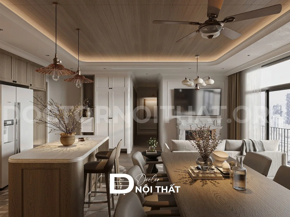 Thiết kế nội thất chung cư Lumiere Evergreen Smart City 106.3 m2 – 3PN - Ảnh 5